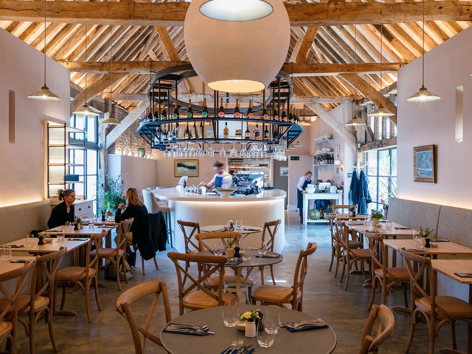 Chalk Restaurant interior, at Wiston Estate