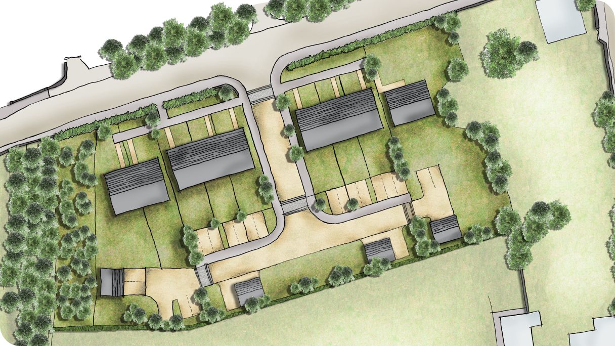 drawing of plan for planning application