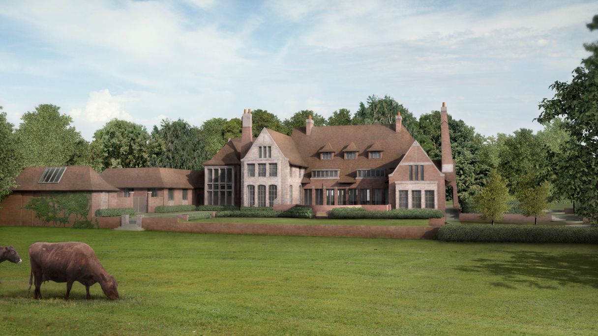 drawing of new country home for planning application