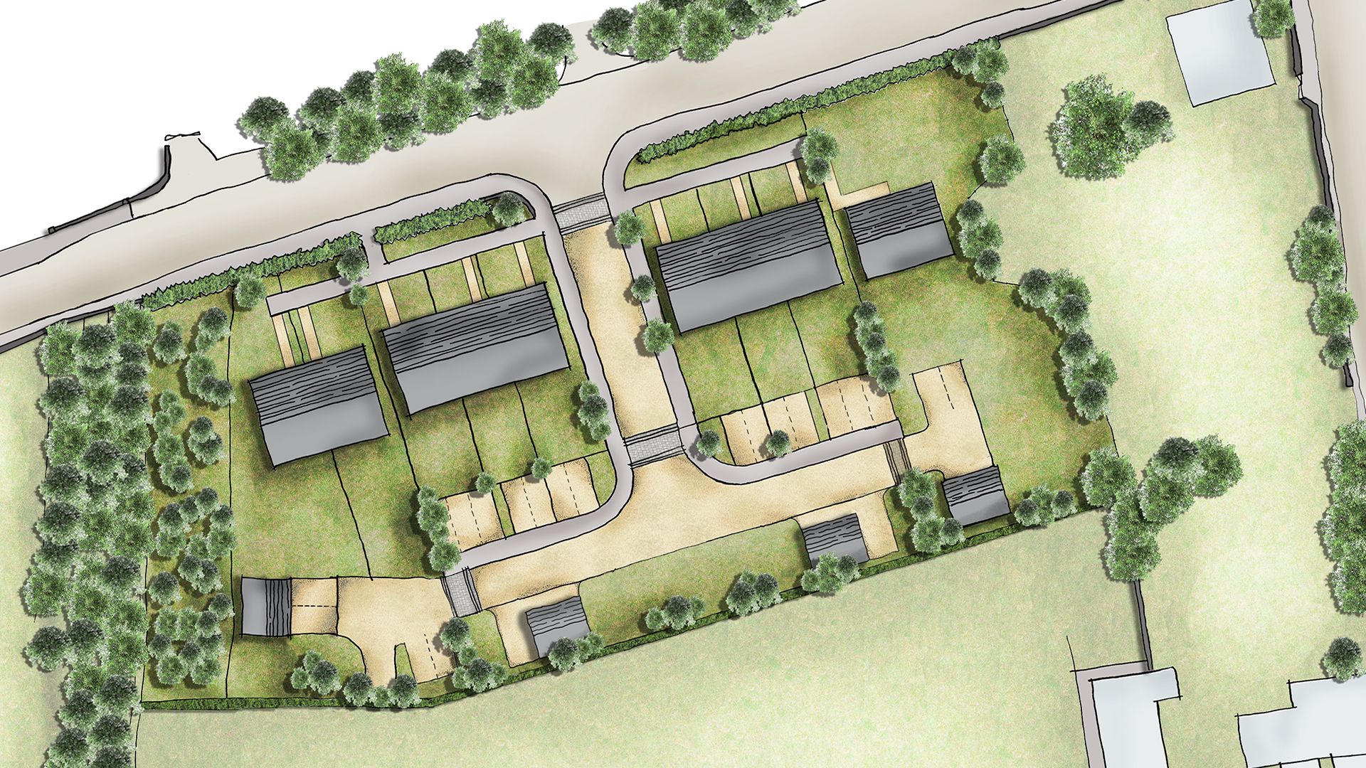 Site Plan for Belsay housing development