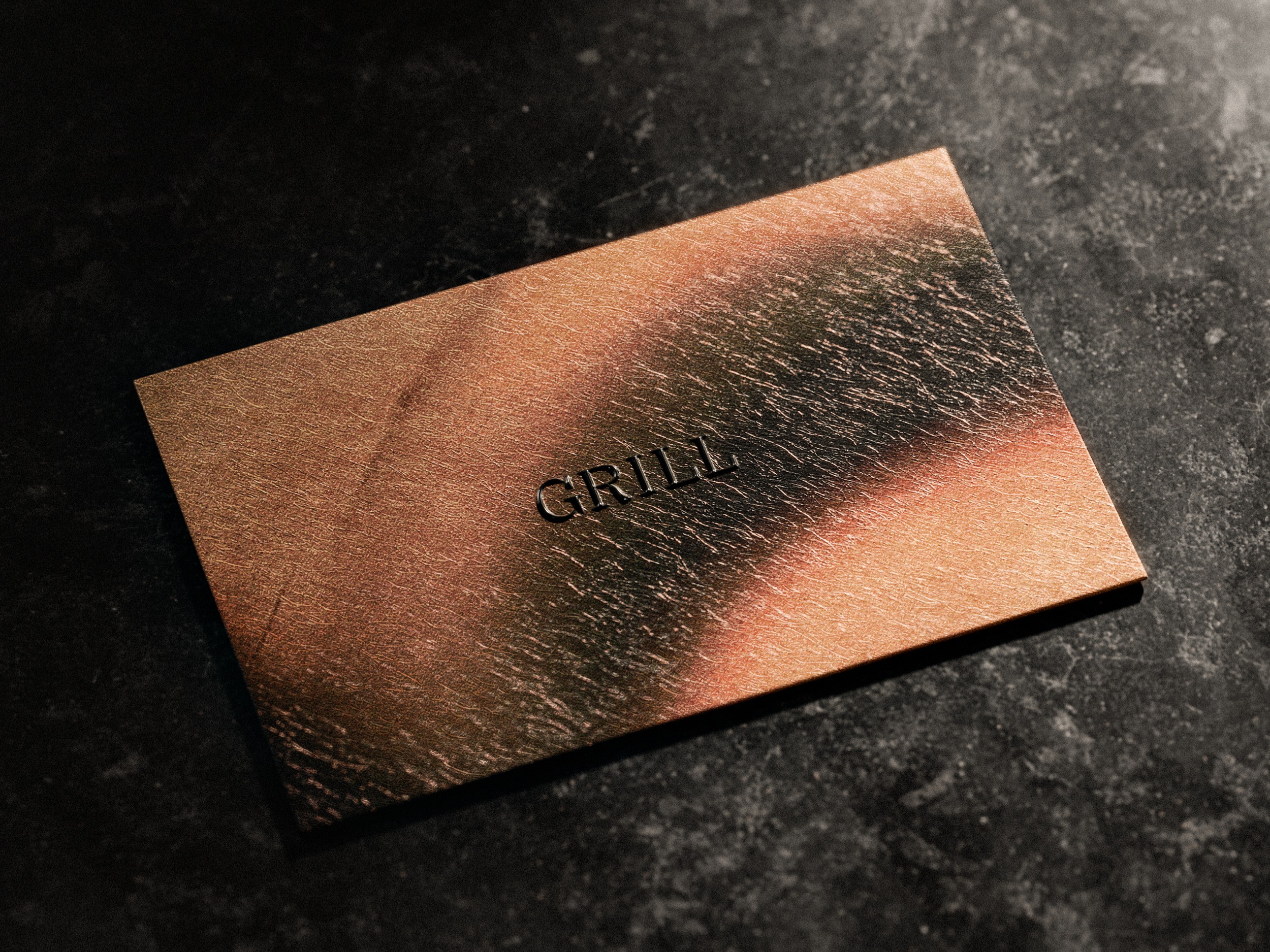 Grill restaurant brand identity and menu designs