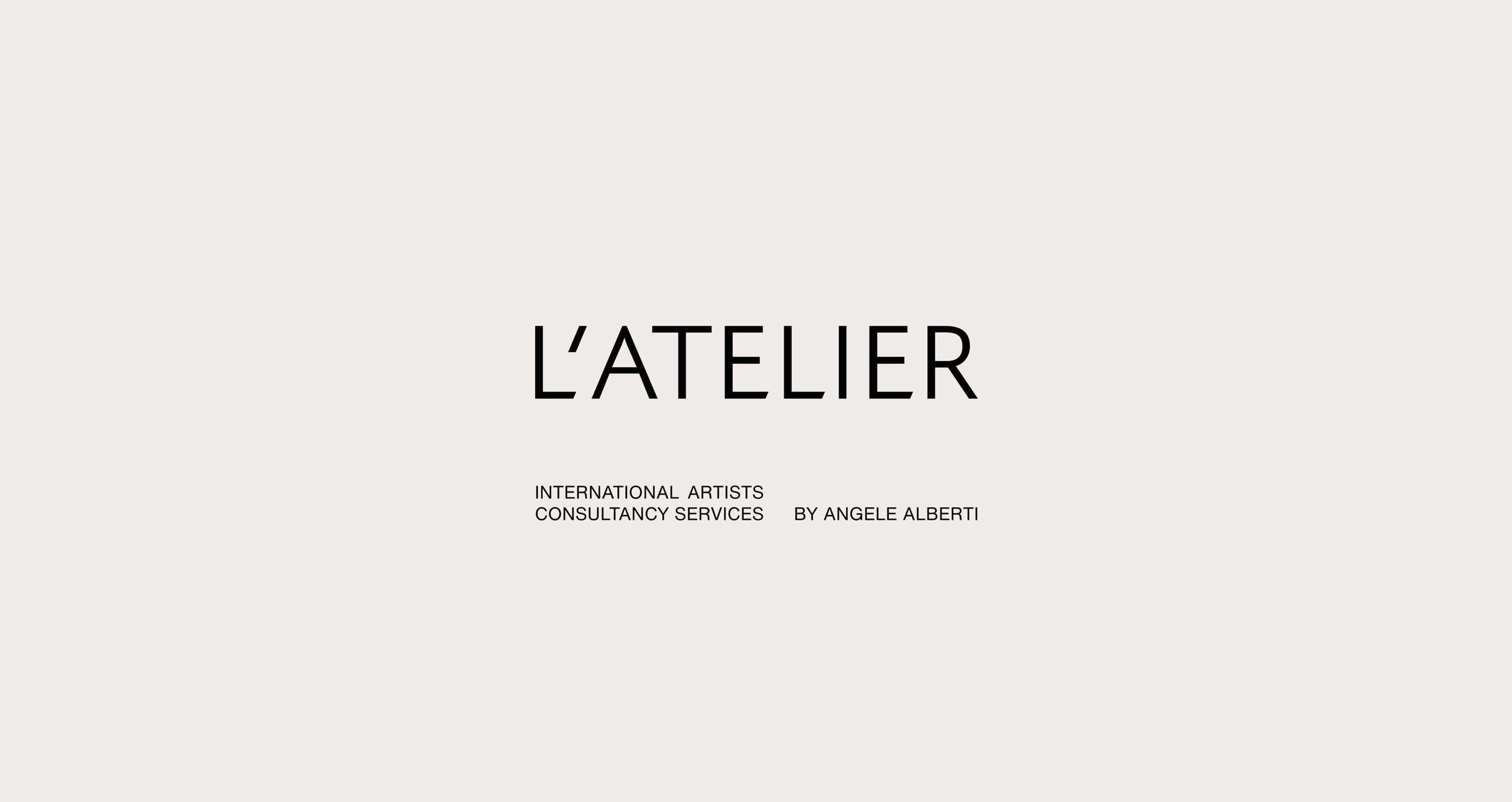 L'Atelier by Angele Alberti, logotype and lock-up.