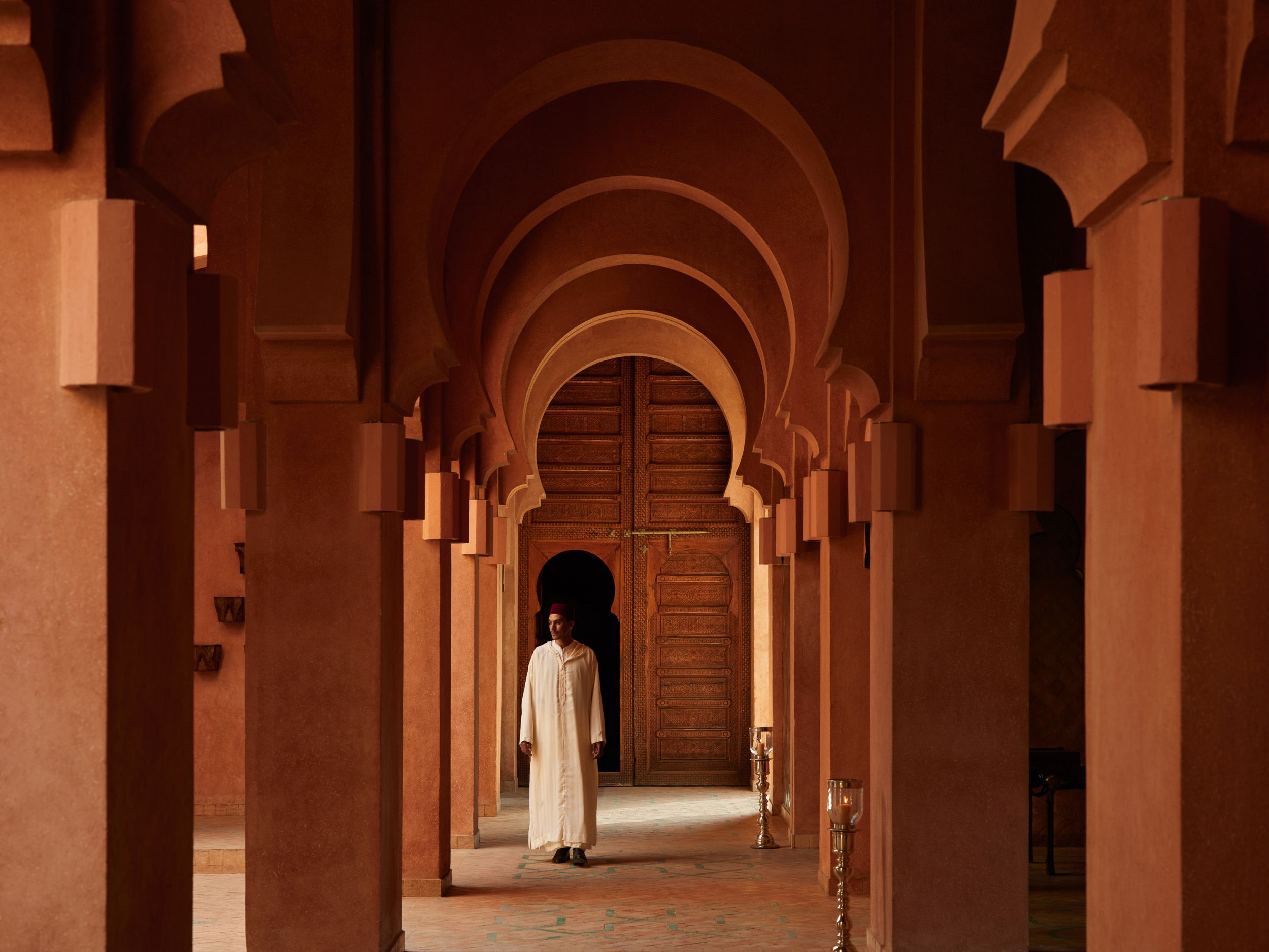 Gentle footsteps pass through the arched walkways at Amanjena. Art direction by Colville-Walker, photography by Robert Rieger.