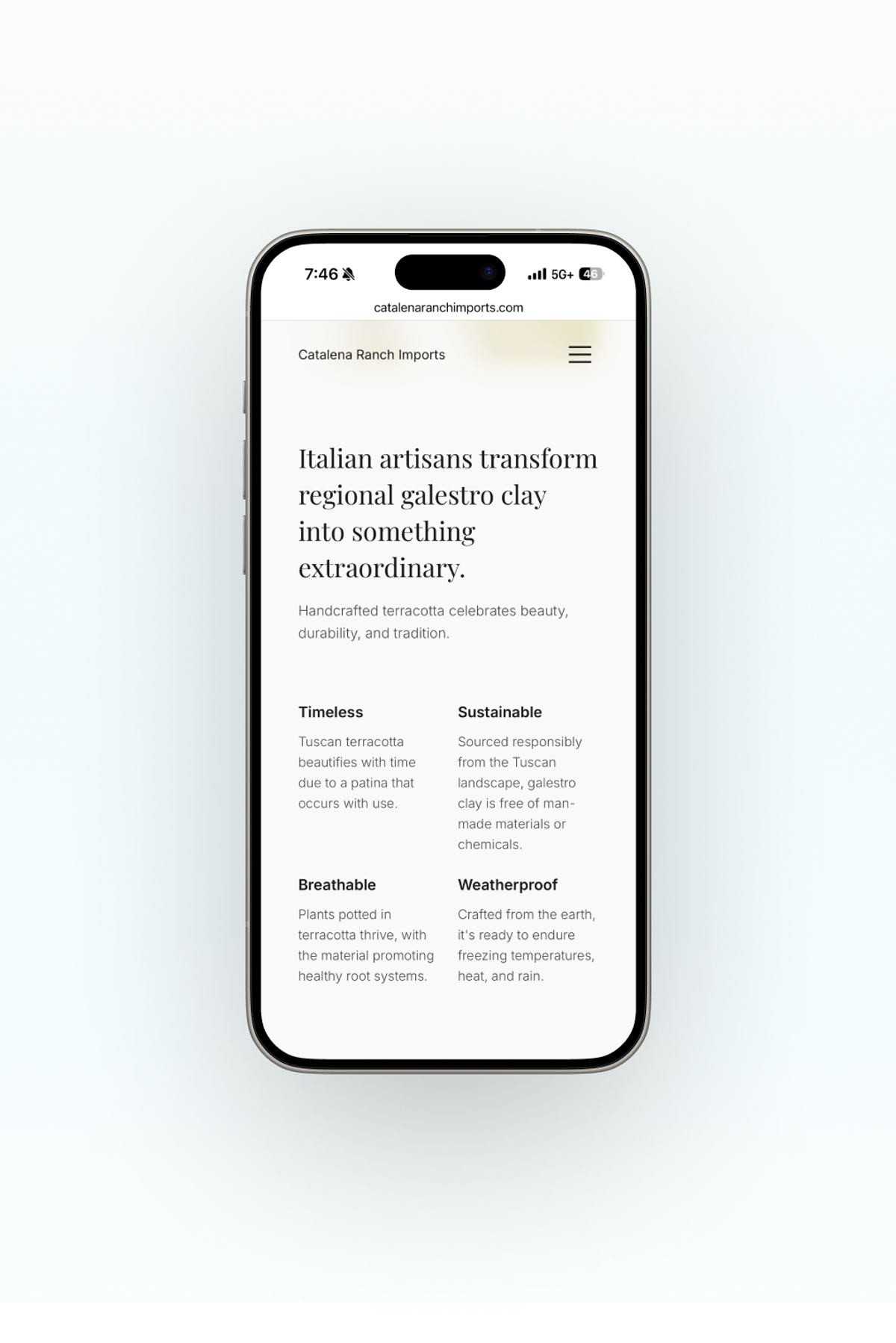 Catalena Ranch Imports — UI/UX work