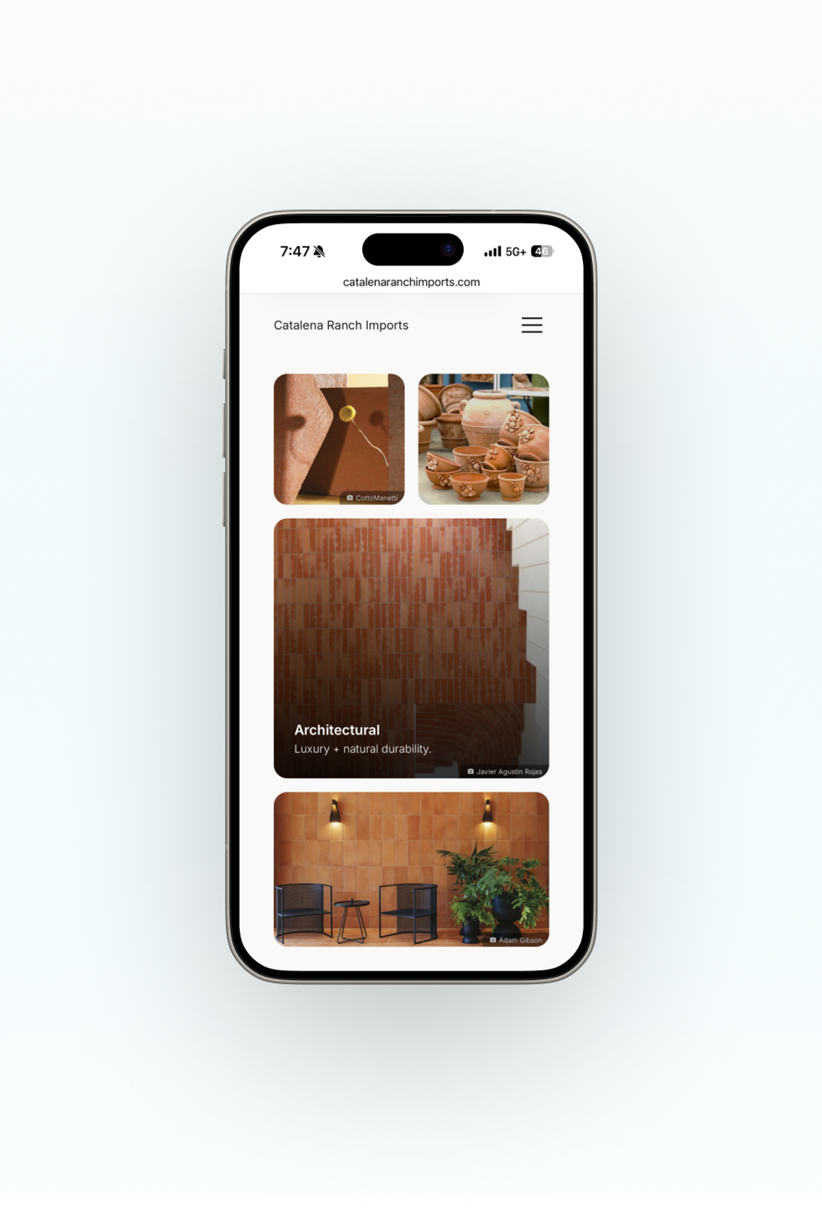 Catalena Ranch Imports — UI/UX work