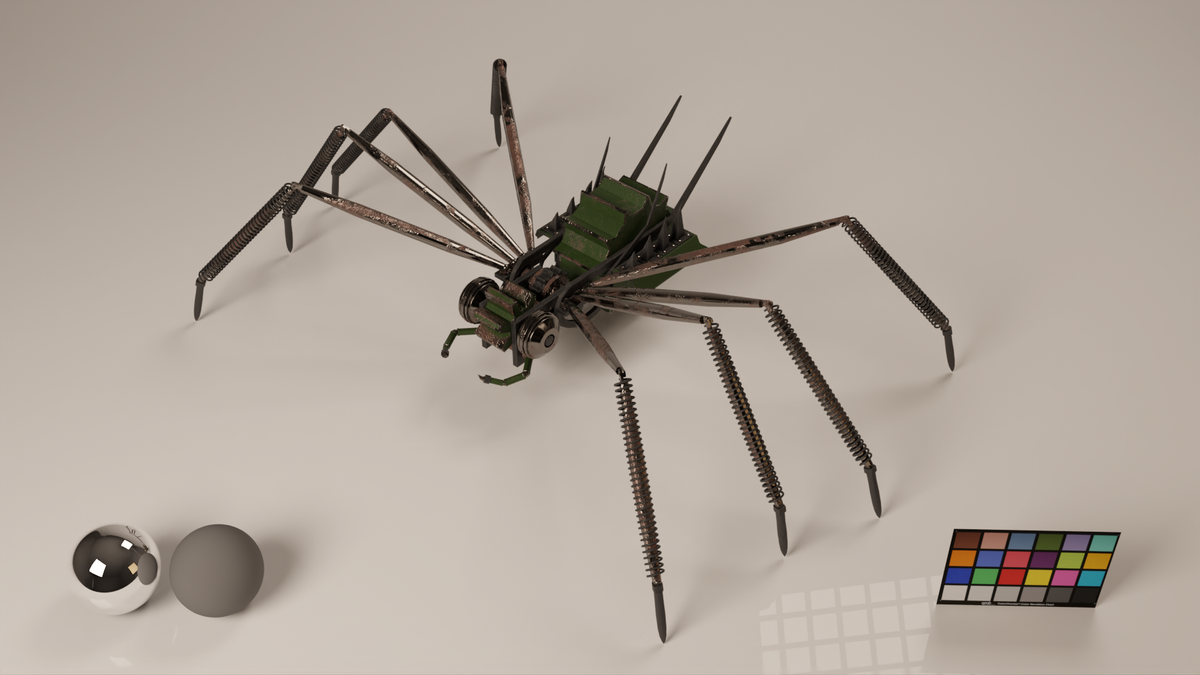 Steampunk Spider — 3D design work