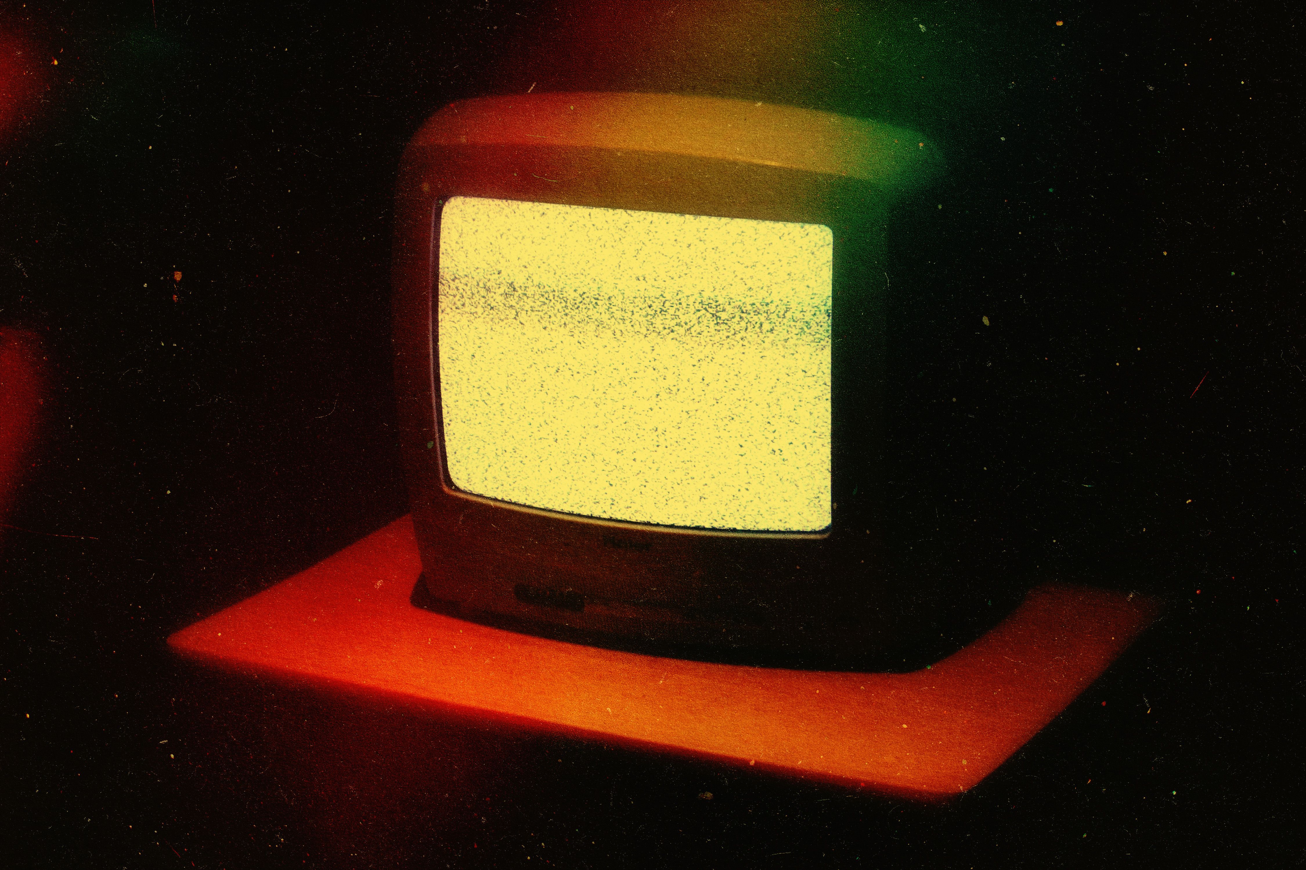 TV white noise on screen