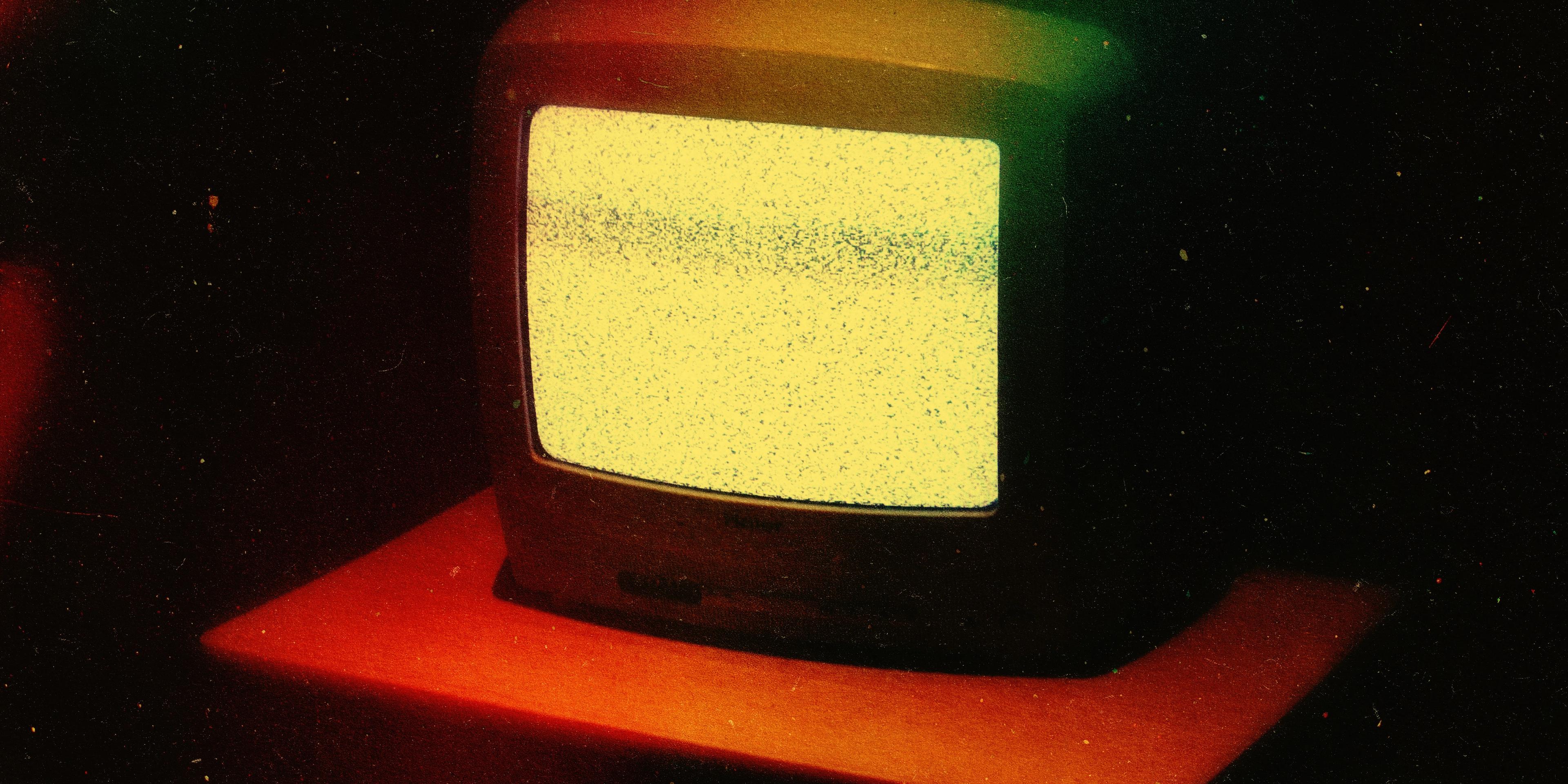 TV white noise on screen