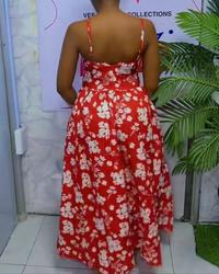 Summer dress in red only view 1