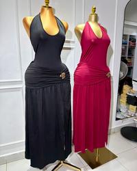 Cute dress with a slit view 2