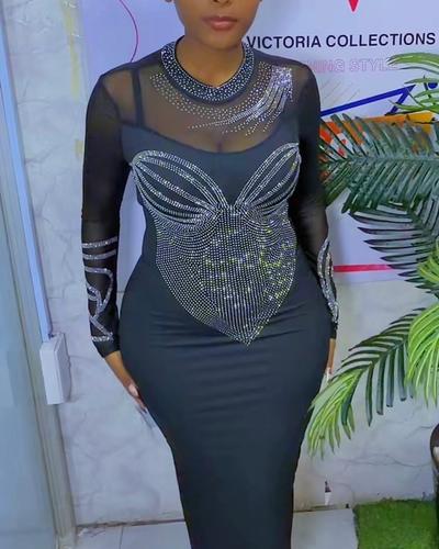 Fancy longsleve dress black