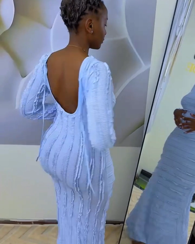 Classy open back dress