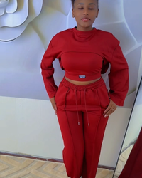 Three piece set crop top view 1