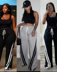 Trendy wide leg sweatpant view 1