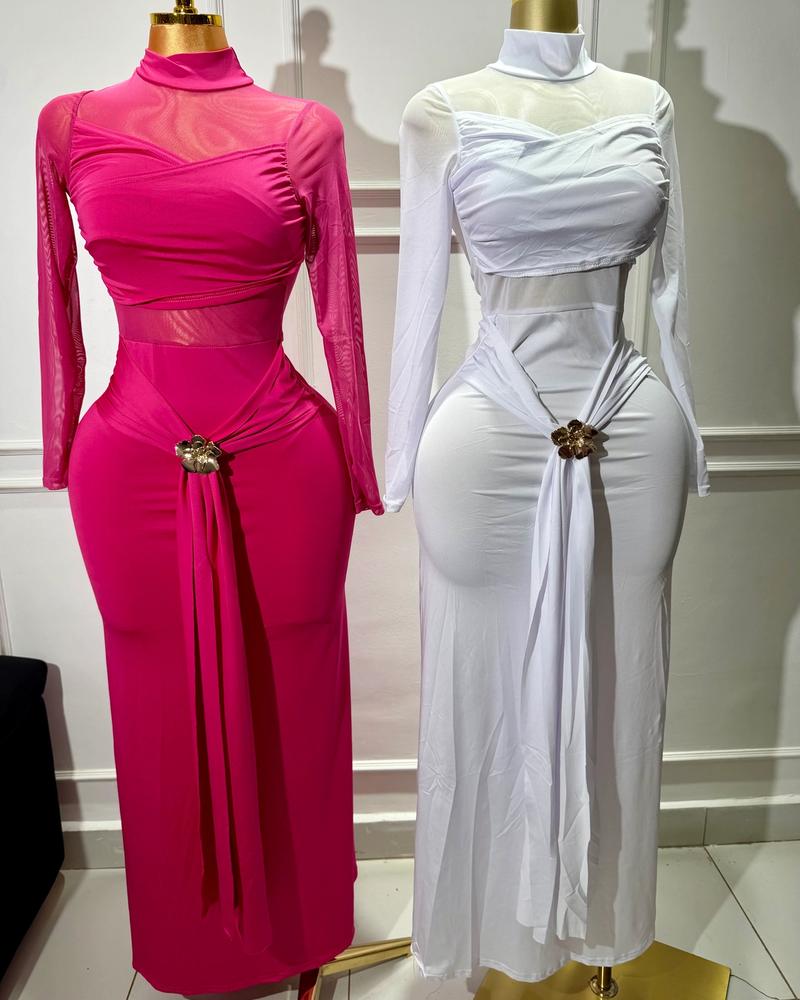Fancy pull neck dress