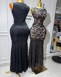 Classy dinner dress black view 2