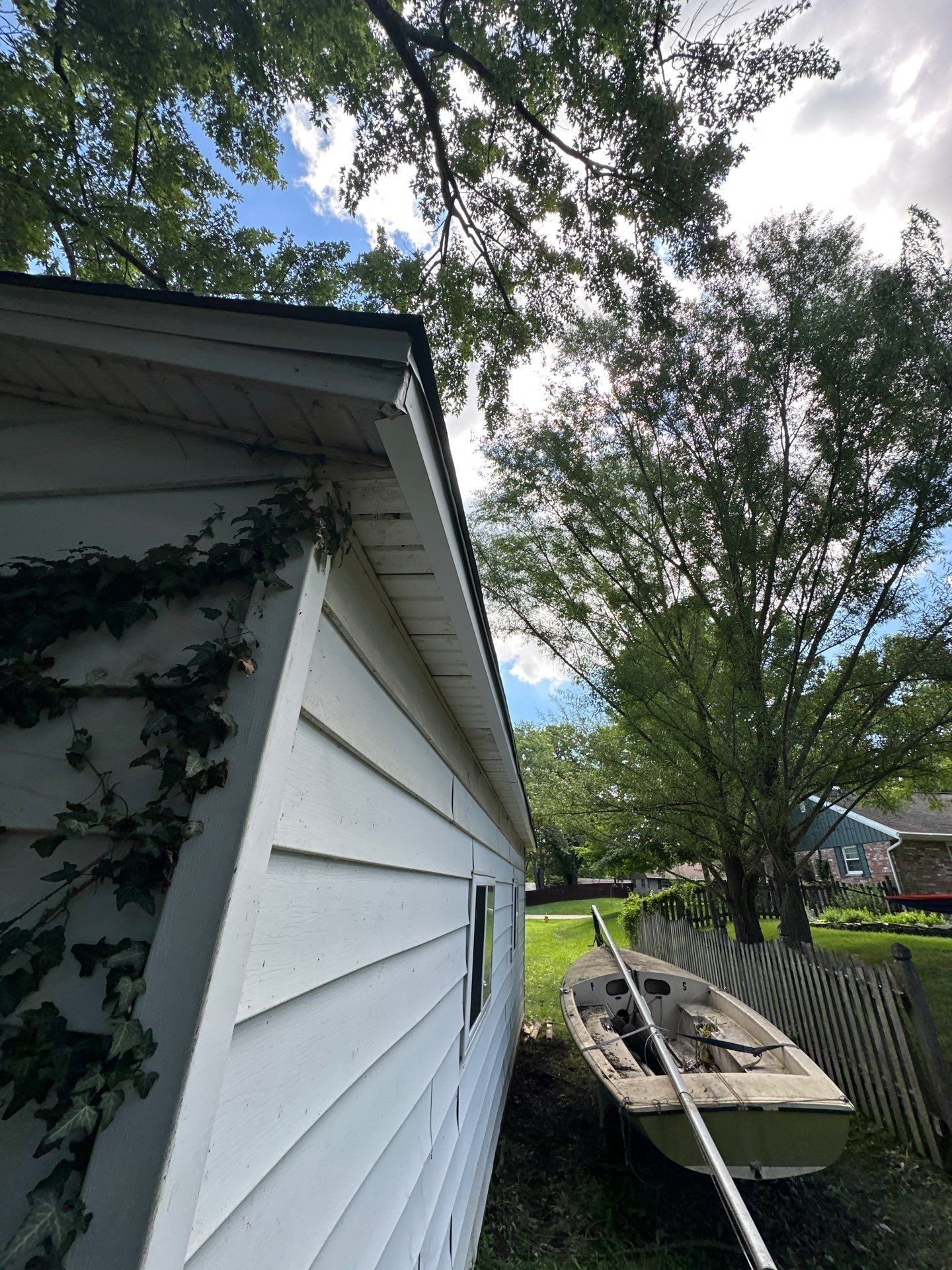 Rebuilt eave, fascia and closed soffit