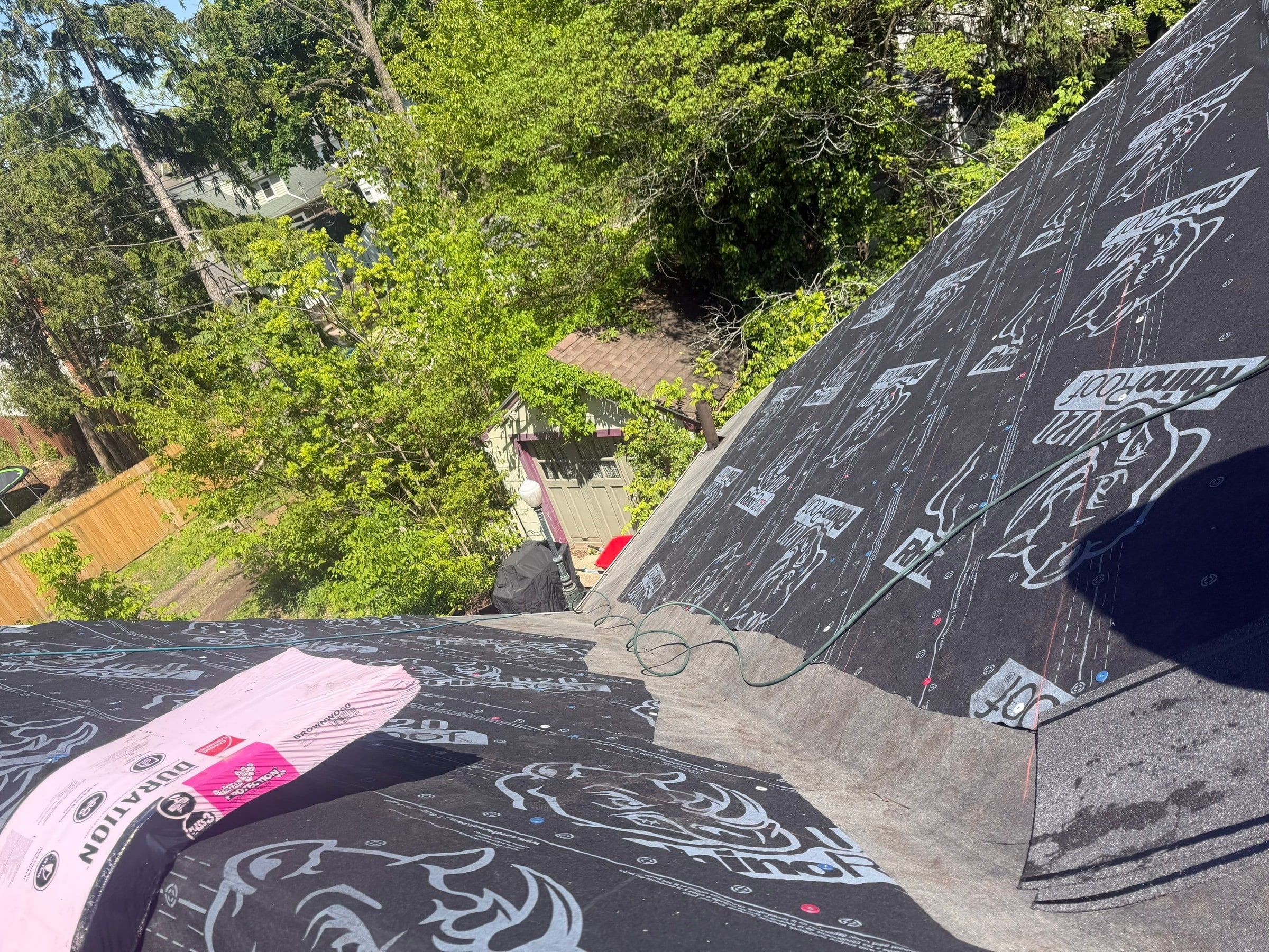 RhinoRoof underlayment over the new decking