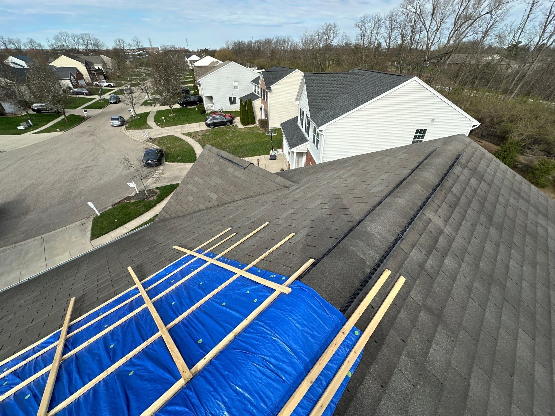 Marked square and measuring battens