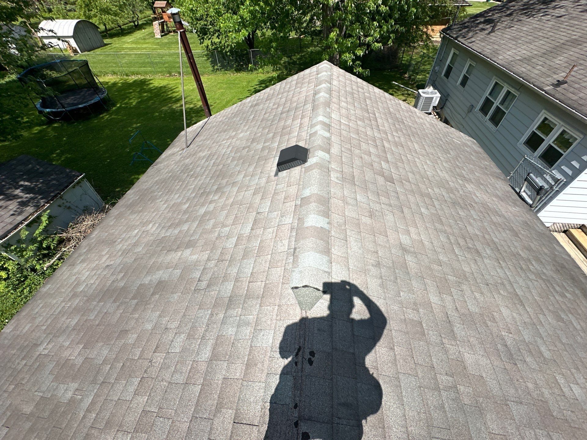 Original roof up to the ridge