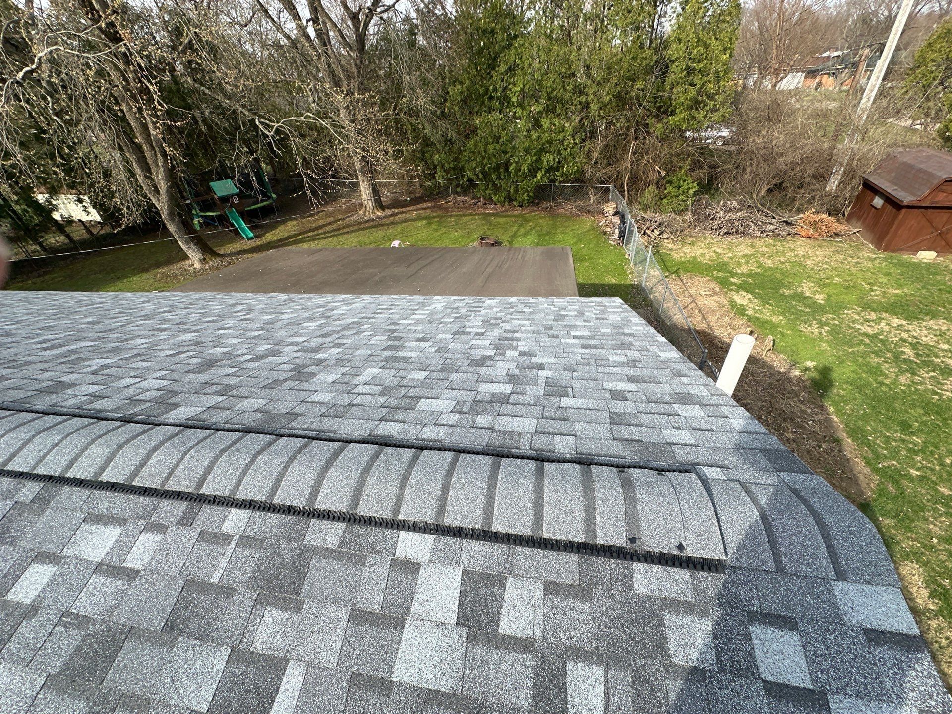Capped ridge and black ridge vent