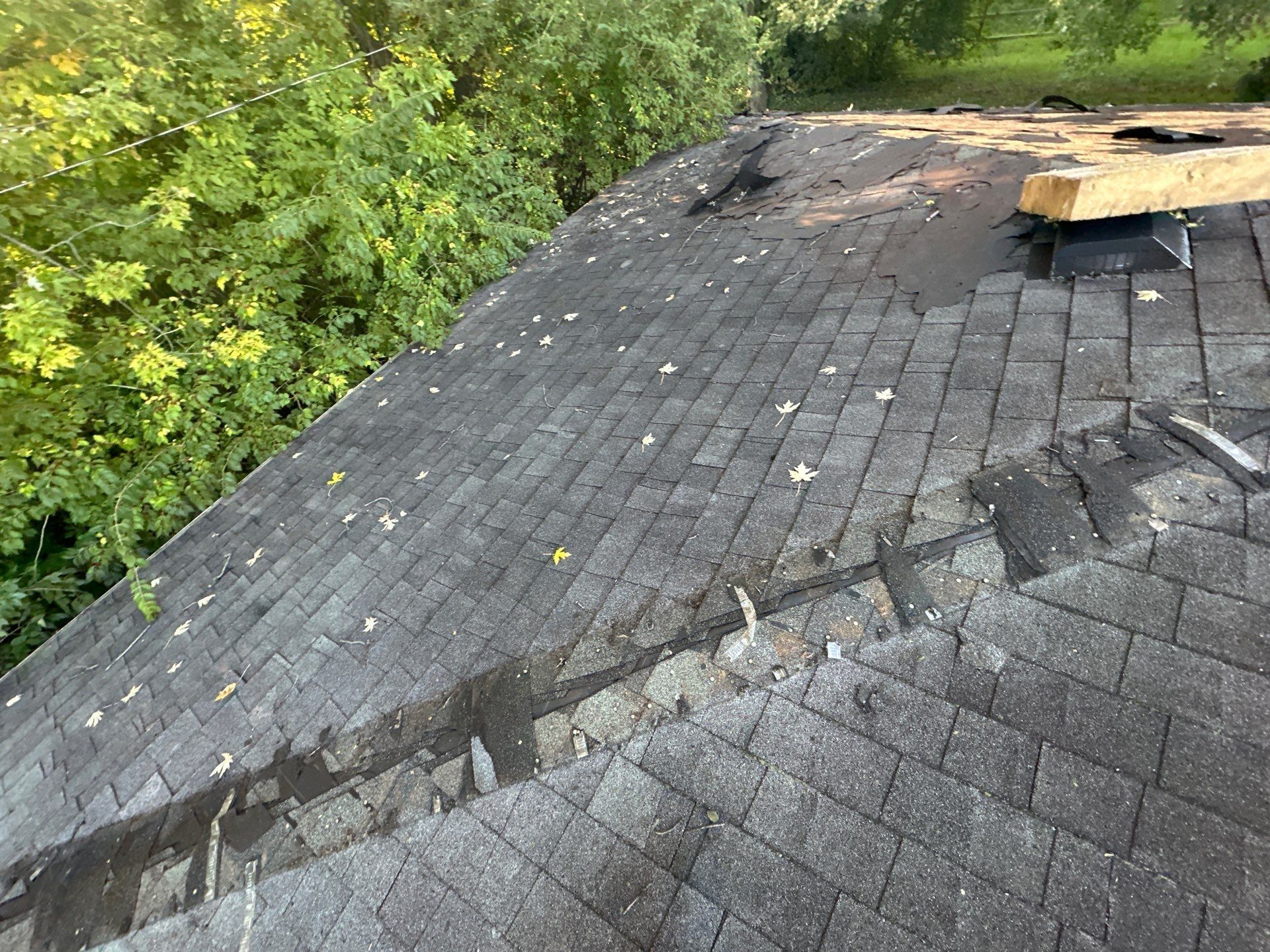 The tear-off starting at the top of a slope, Kettering, Ohio.
