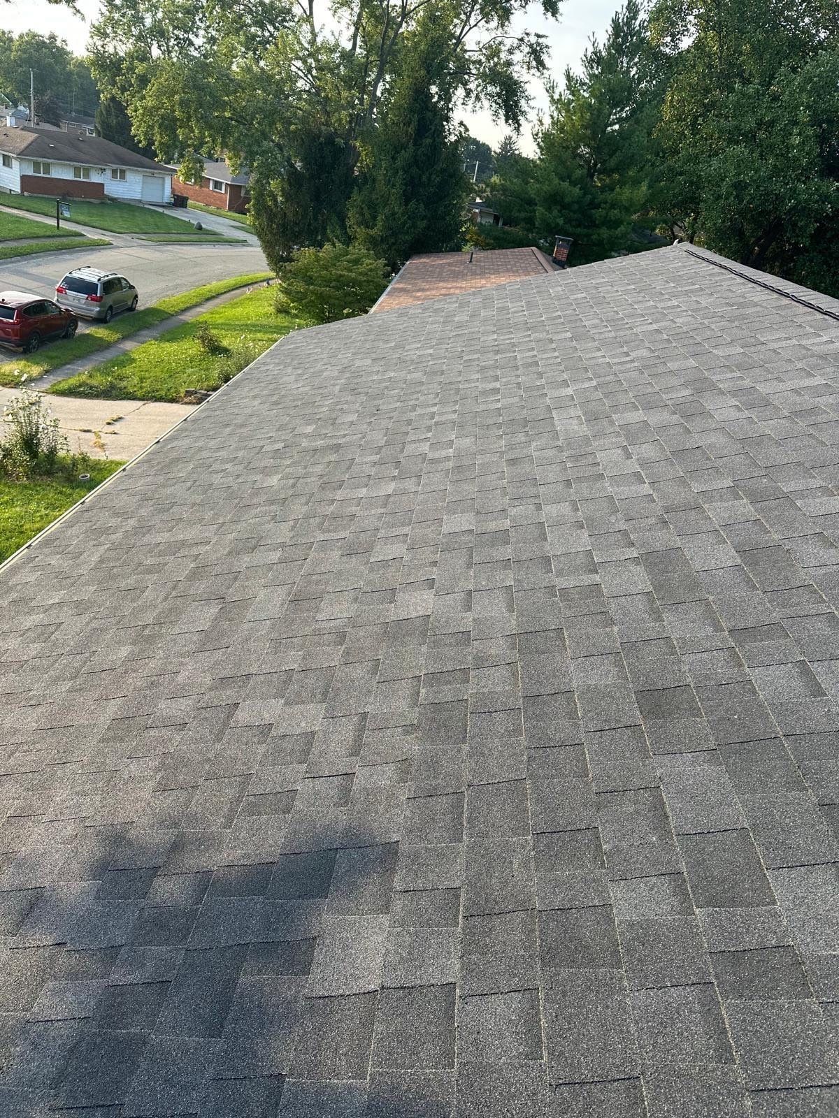 The finished upper slope looking toward the street, Fairborn, Ohio.