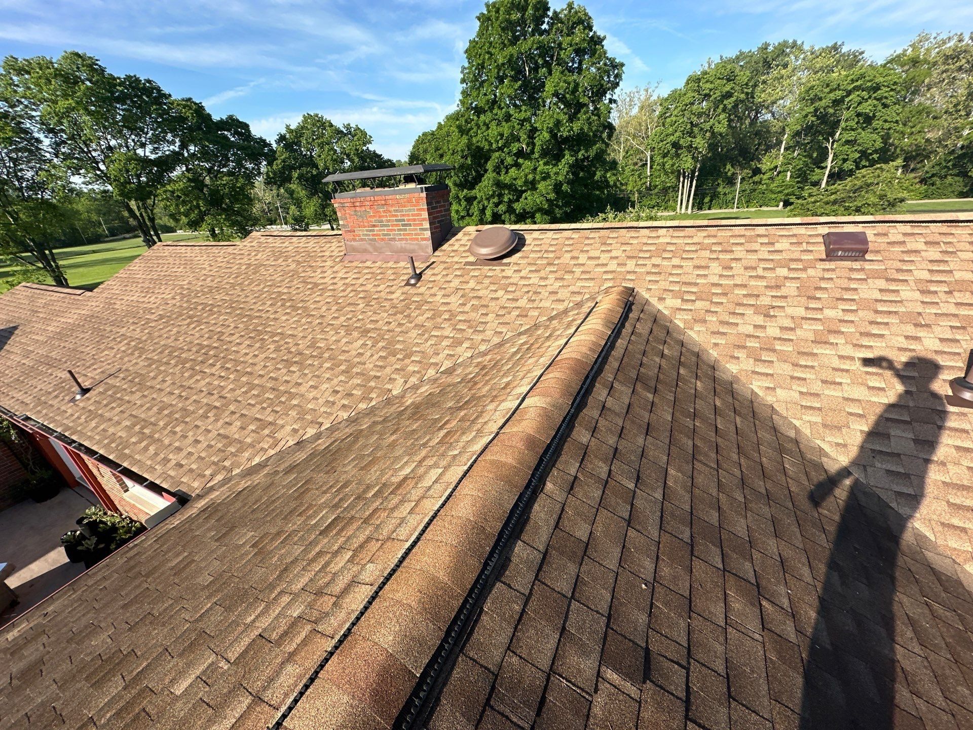 Roof, chimney and ridge vent