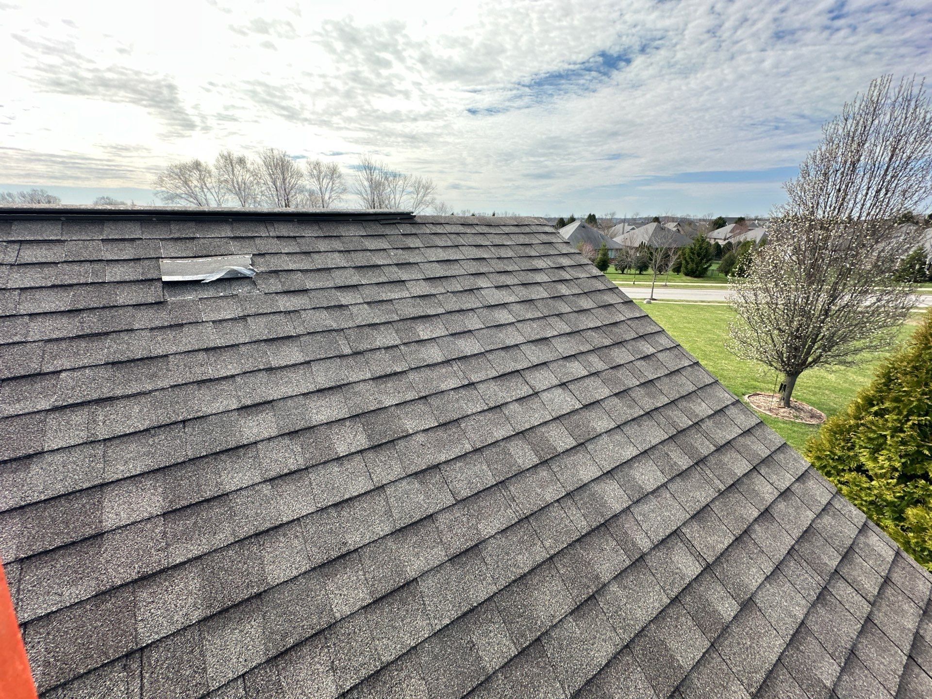 Shingle lifted clear of its course