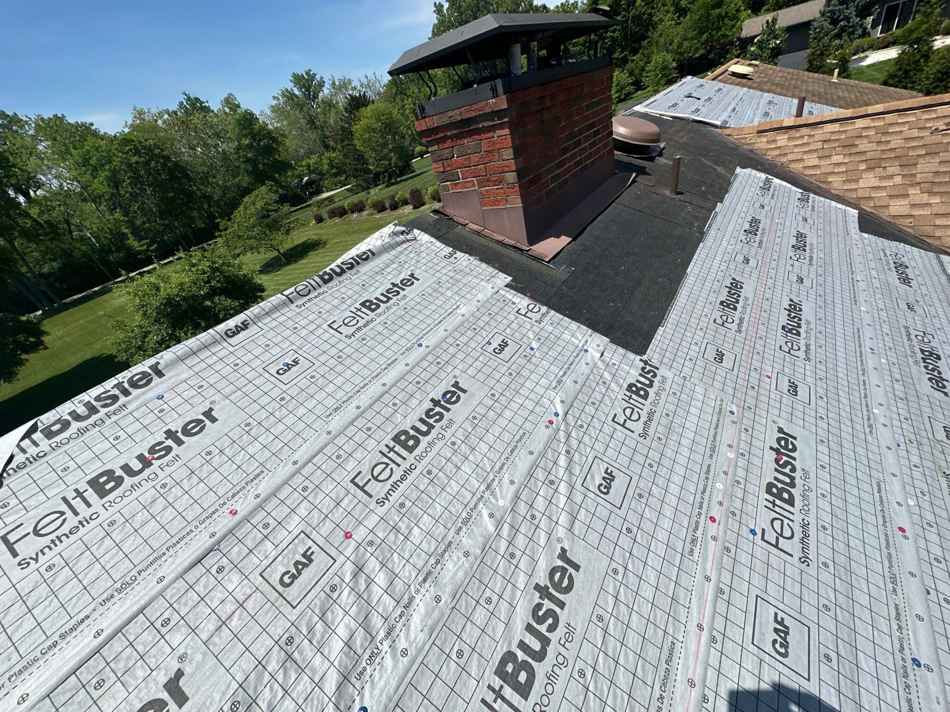 Underlayment at the chimney base