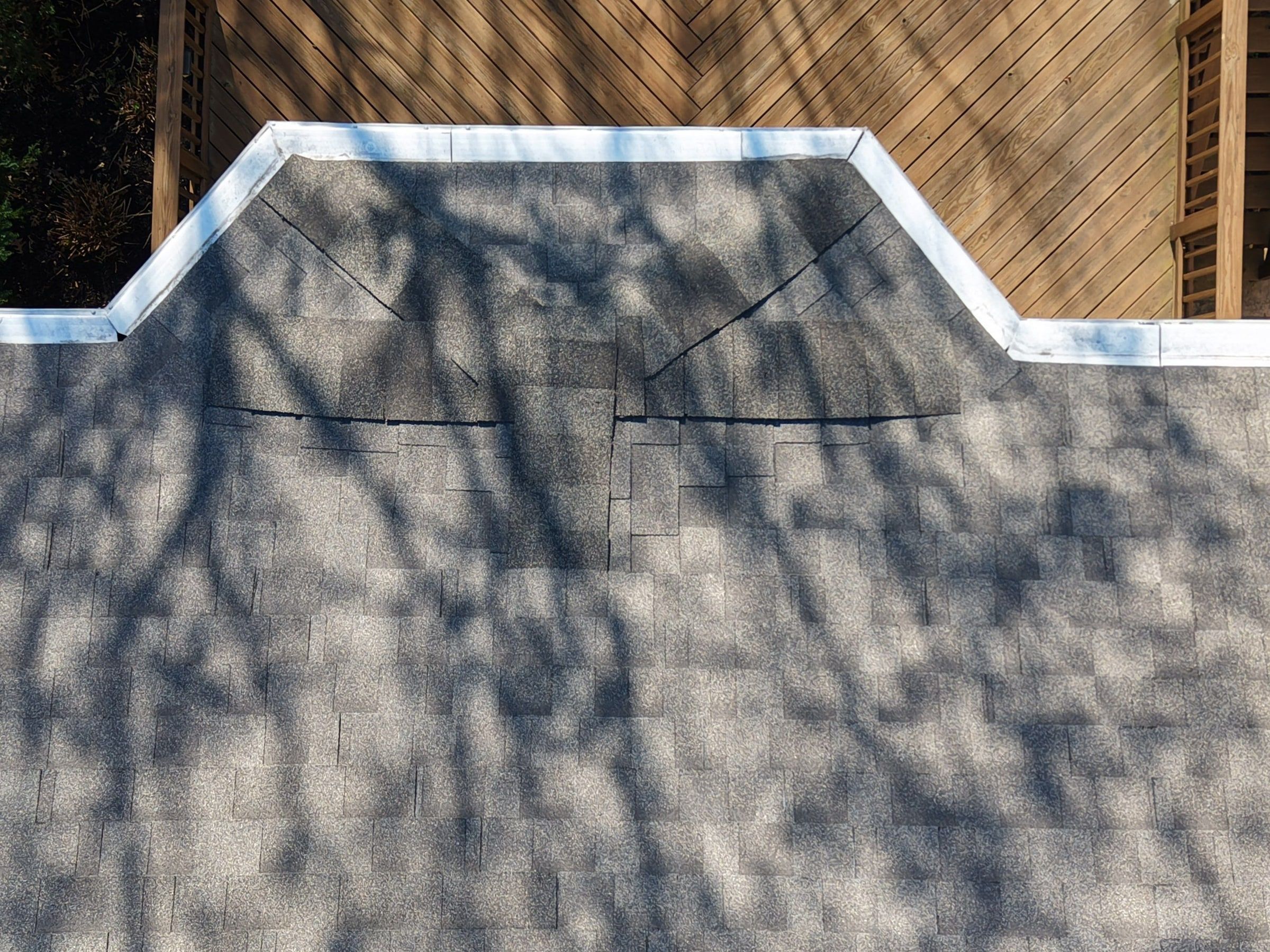 Plane above the deck and new edge metal