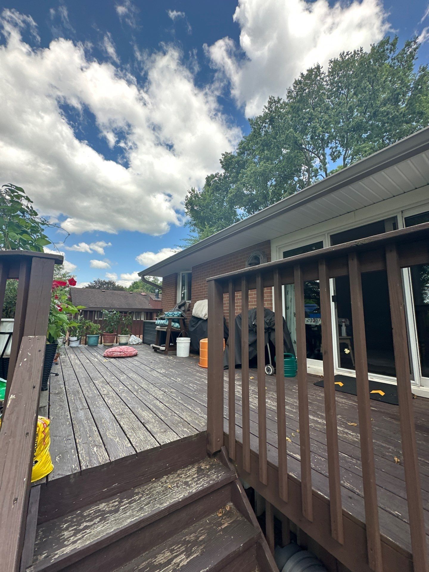Roof from the wooden deck