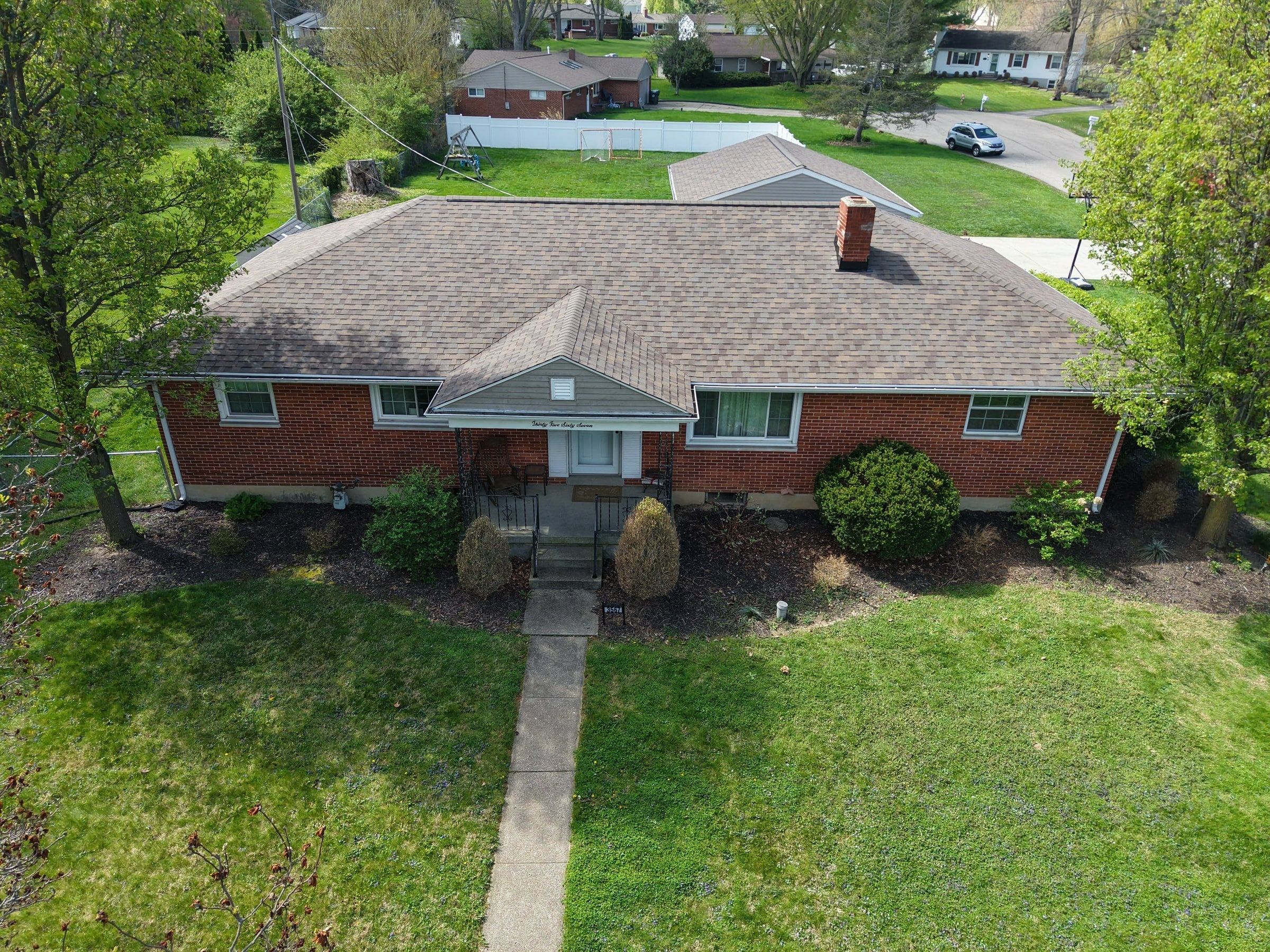 House front from the air