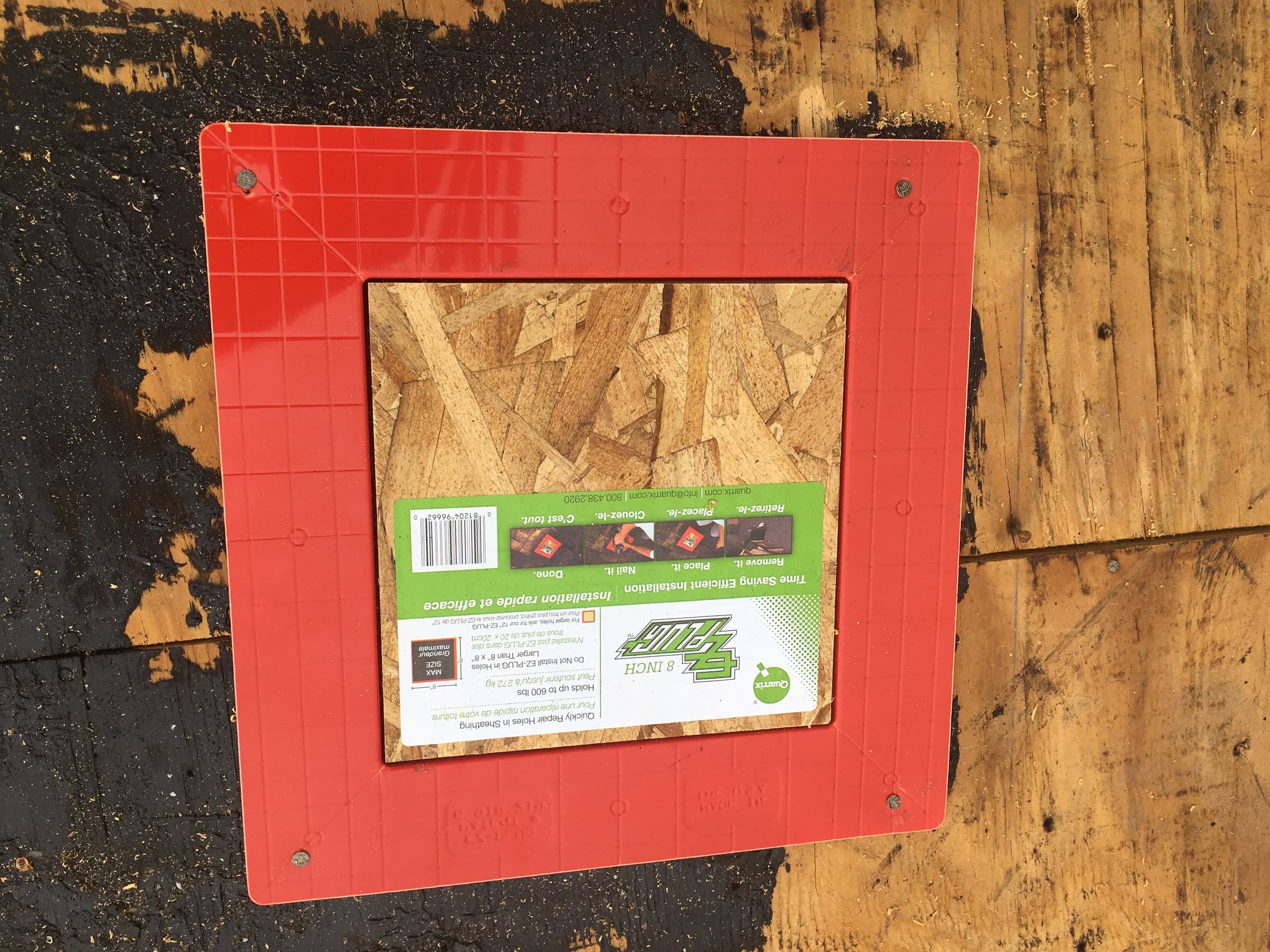 Sheathing plug in the plank decking