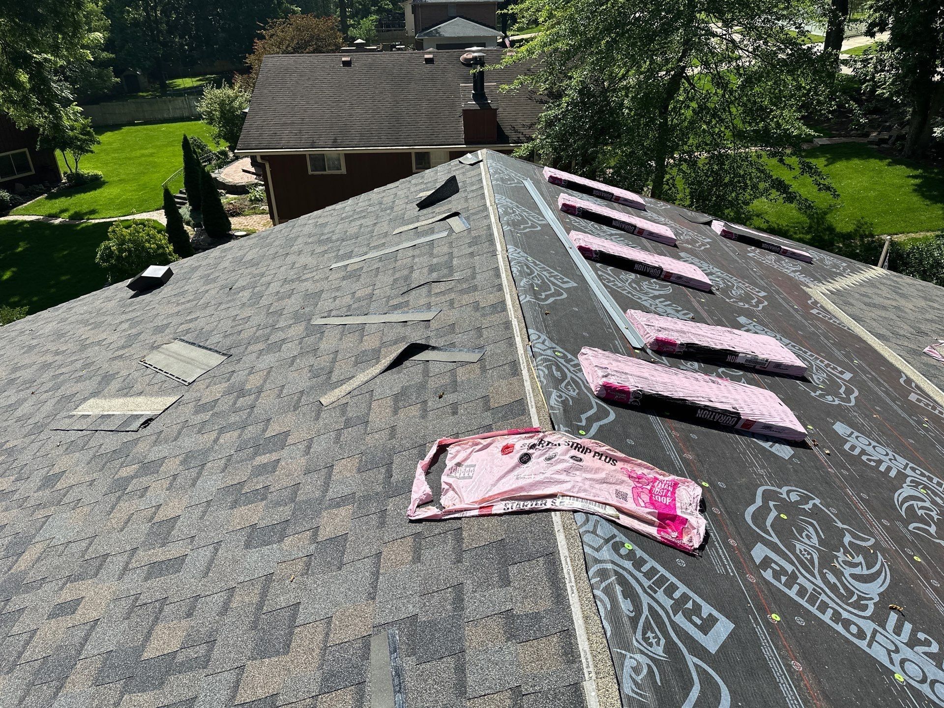 Shingles across the plane and staged bundles