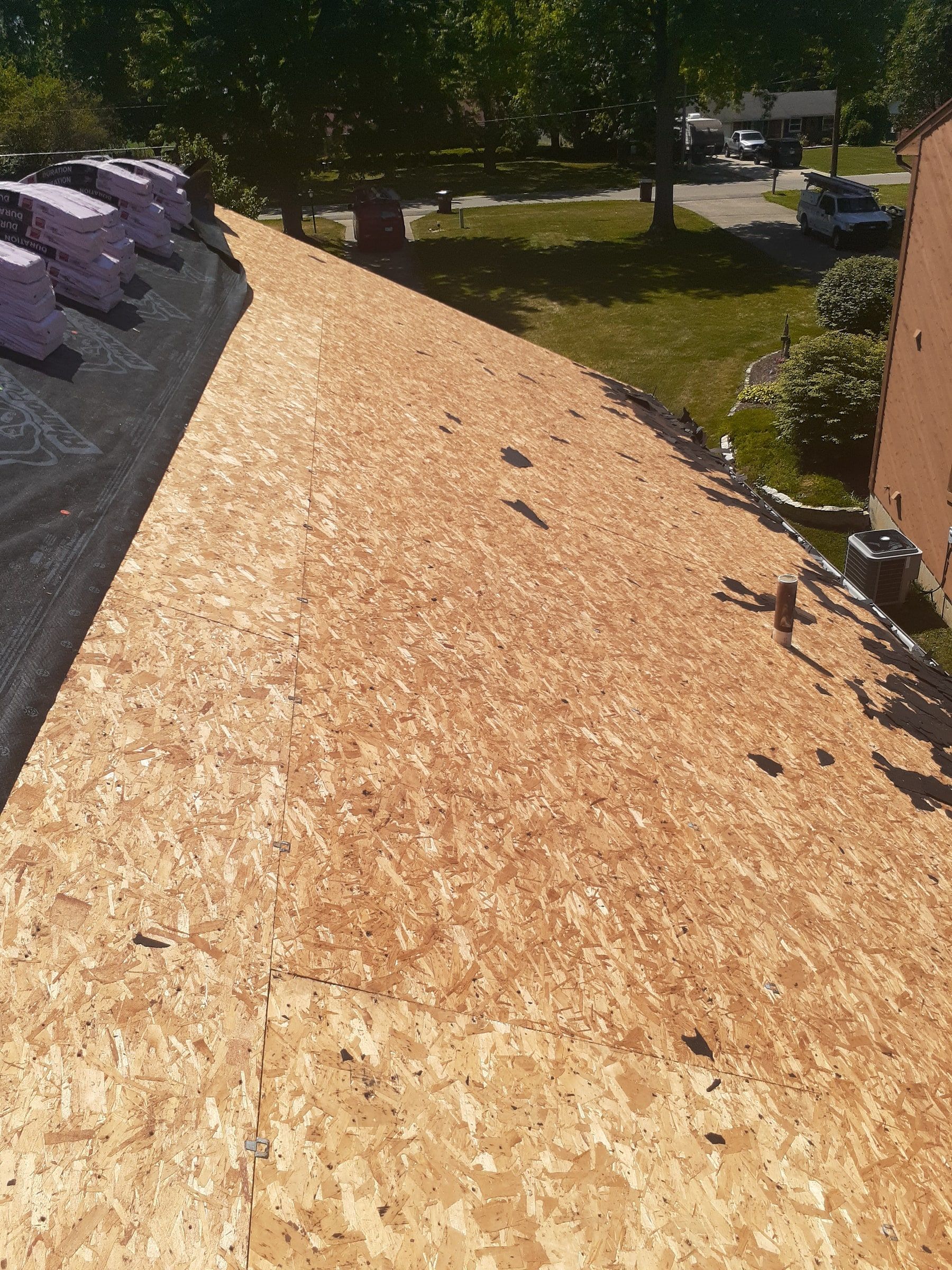 Front slope deck stripped down and checked for soundness, Jamestown, Ohio.
