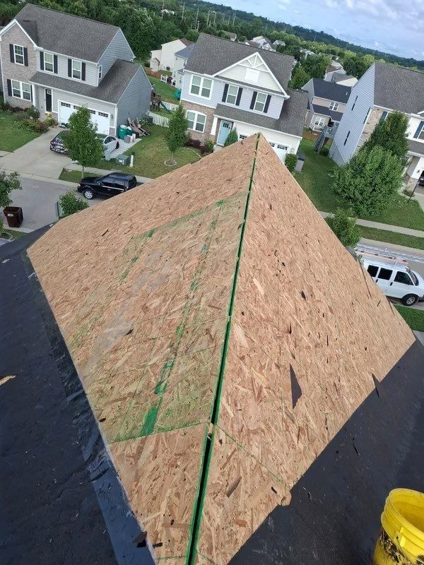 Rear plane sheathing and chalk lines