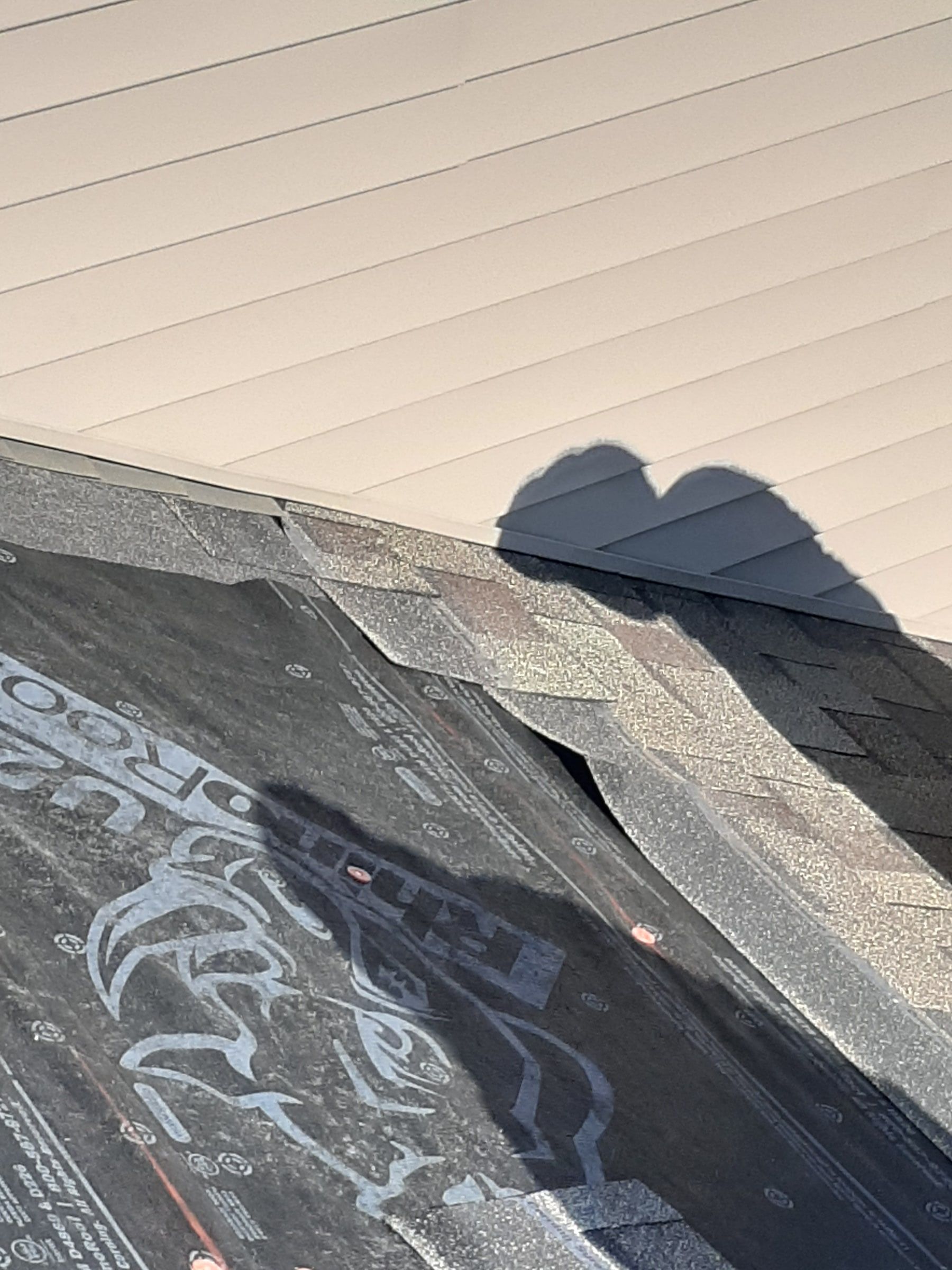 Shingle courses into the sidewall