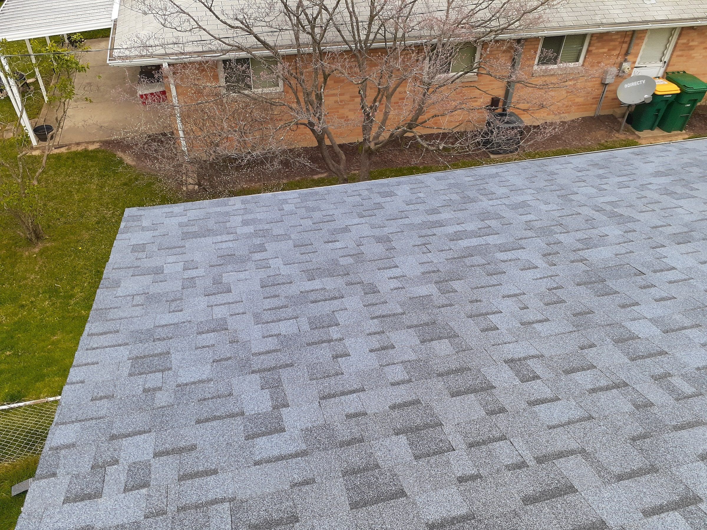 The finished slope above the back of the house, Kettering, Ohio.