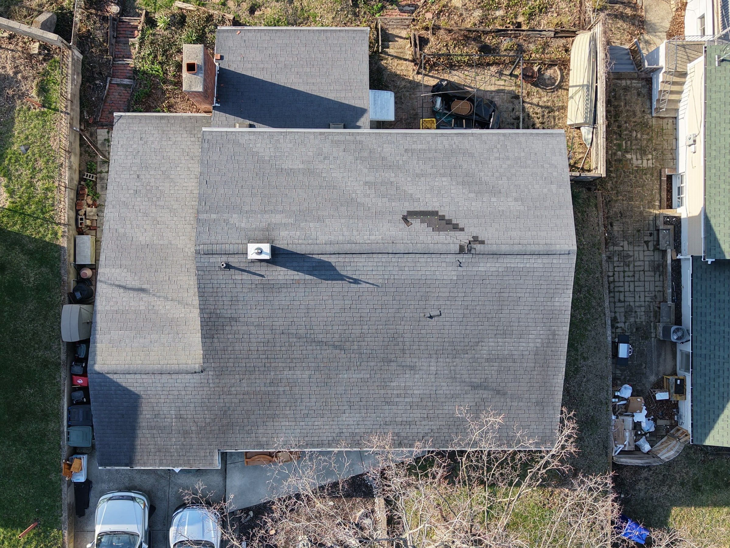 Original roof from above, every plane