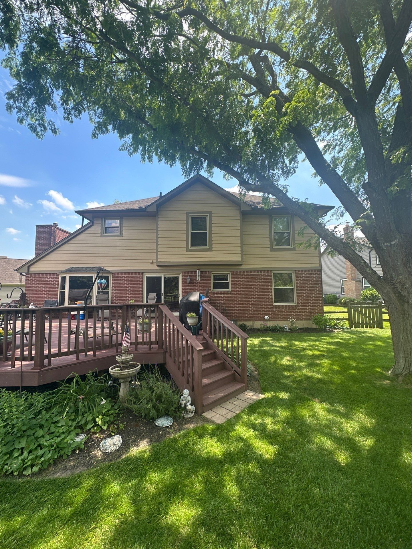 Rear deck and back of the house