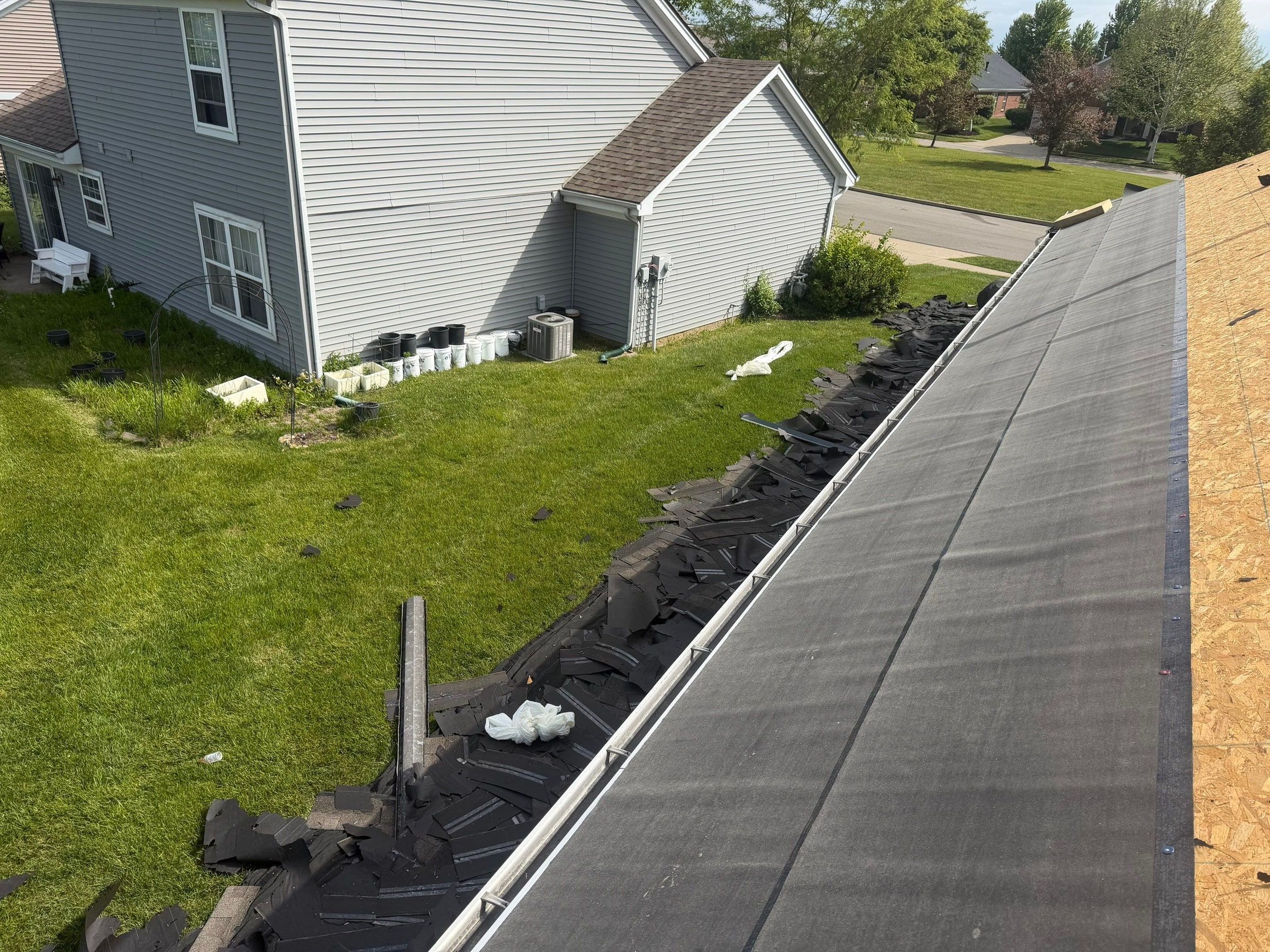 Two rows of ice and water shield along the eave, Beavercreek, Ohio.