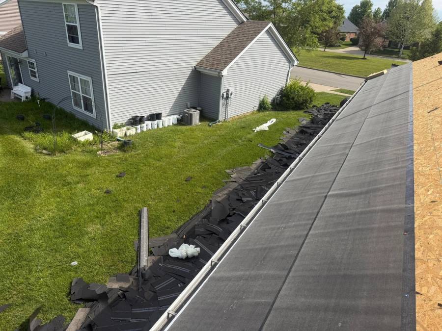 Two rows of ice and water shield along the eave, Xenia, Ohio.