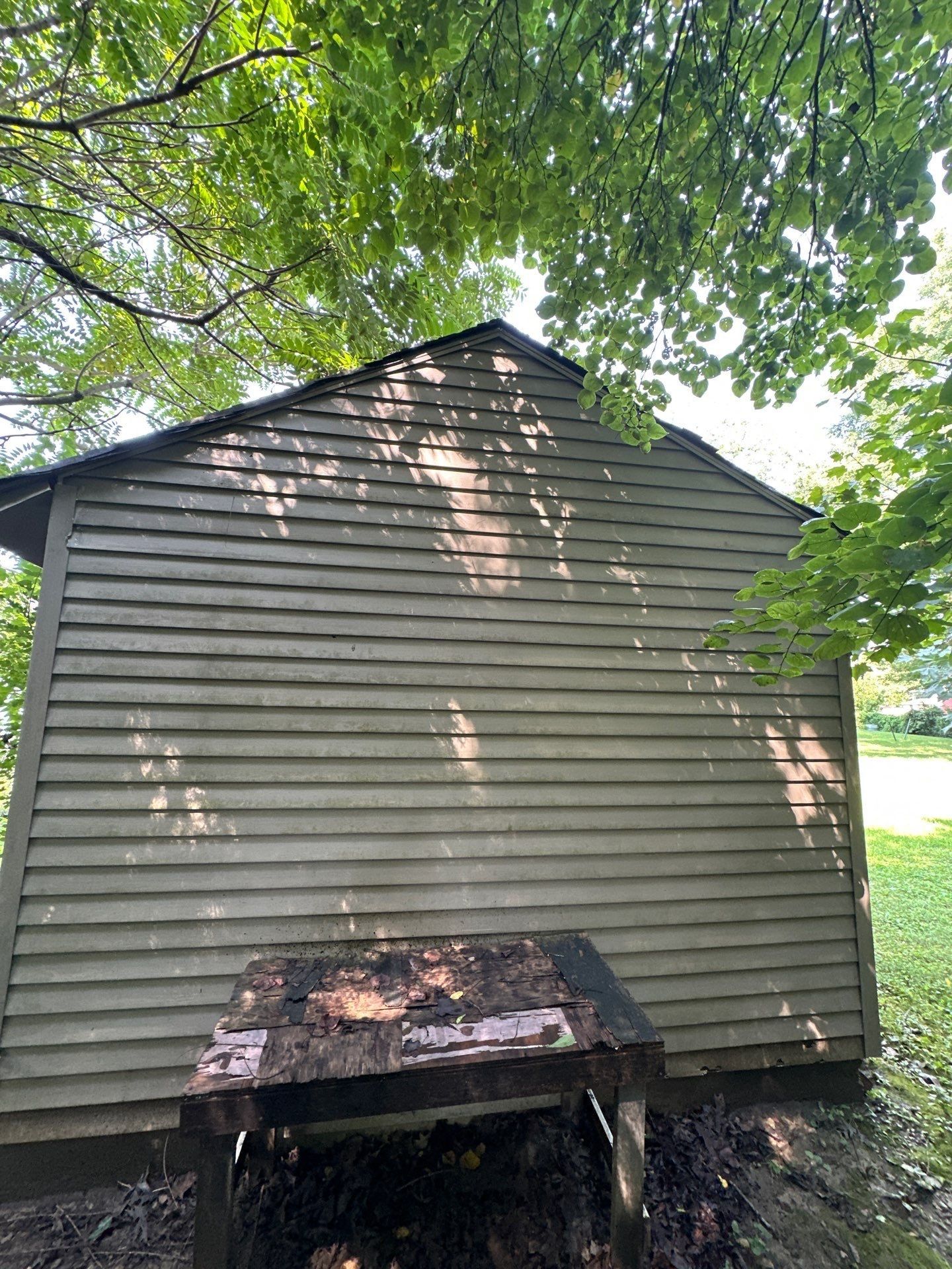 The back gable of the detached garage, Beavercreek, Ohio.