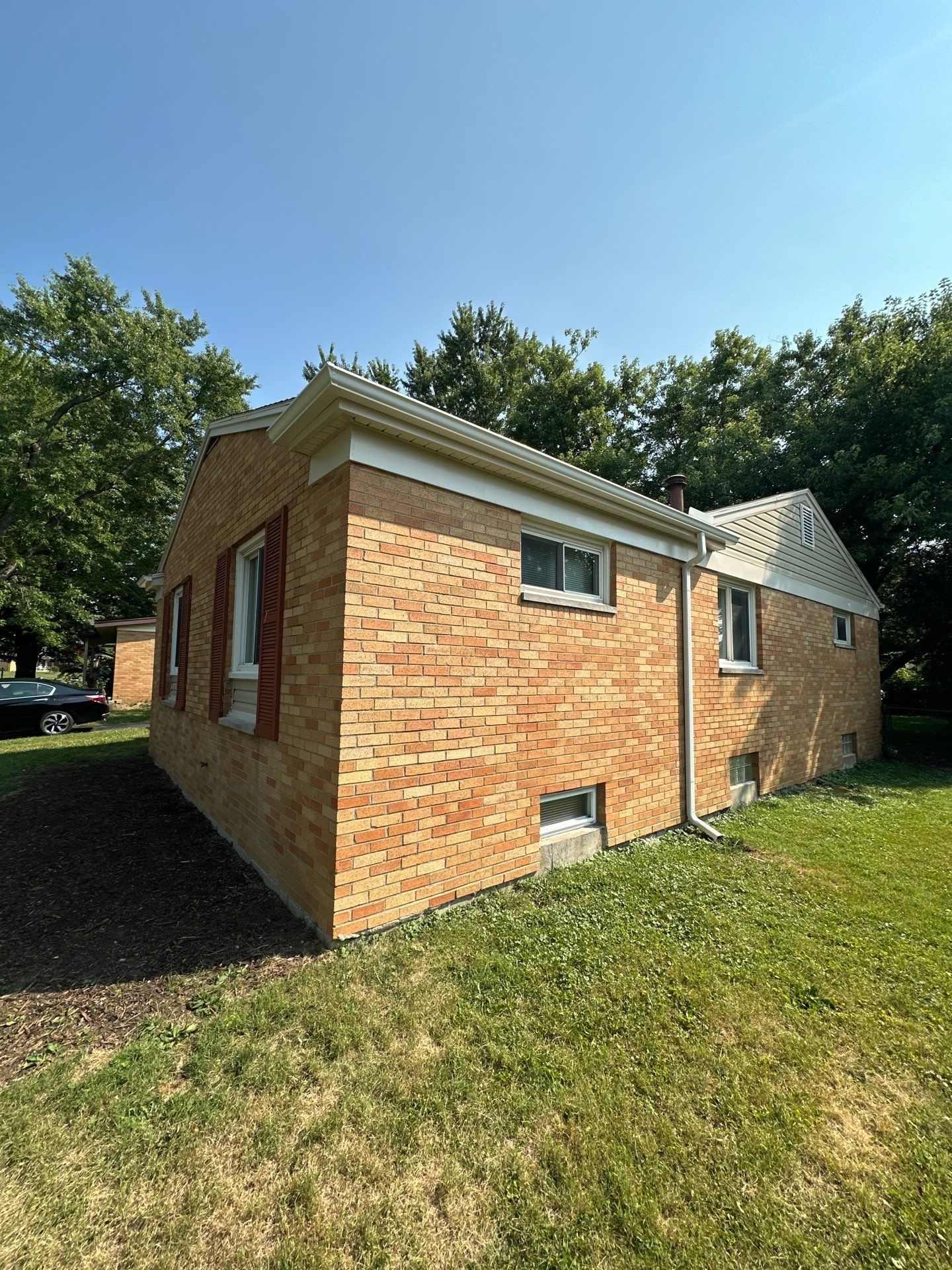 Rear of the house and new gutter
