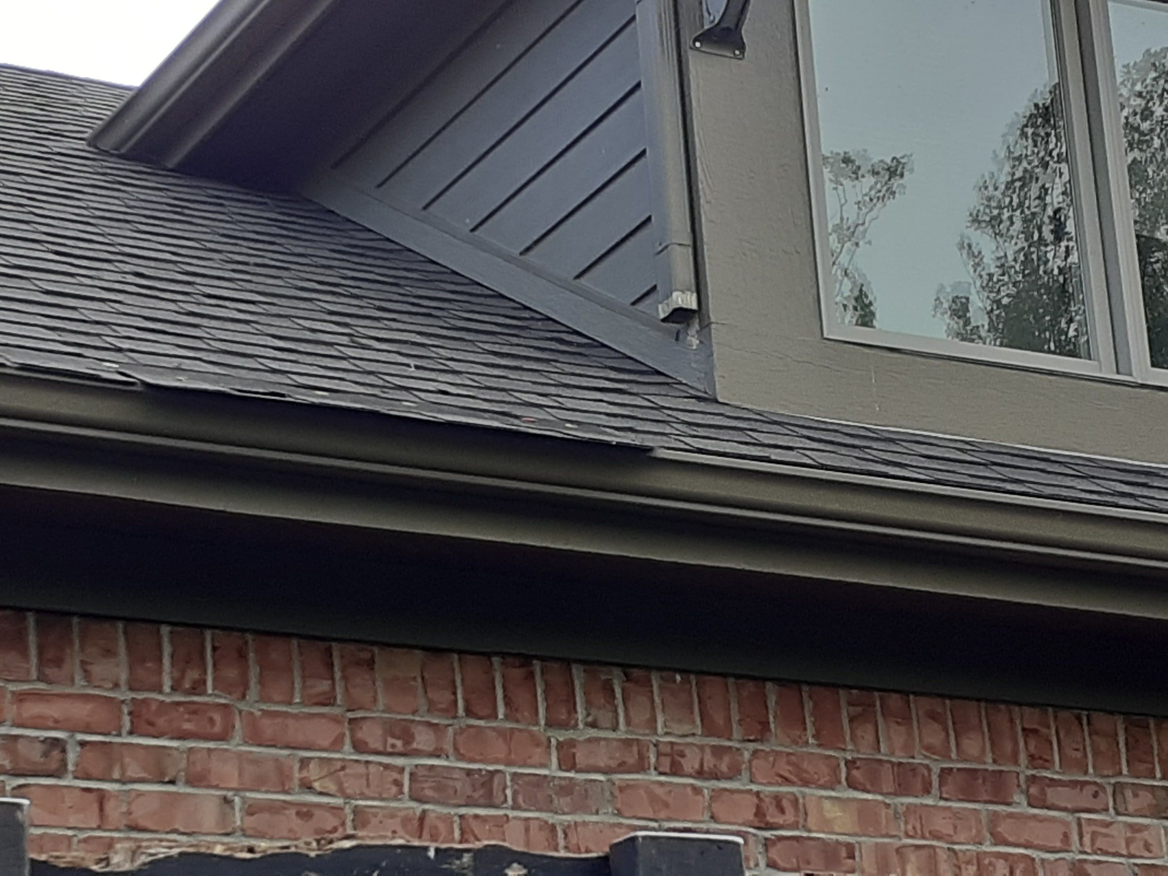 Eave, gutter and dormer