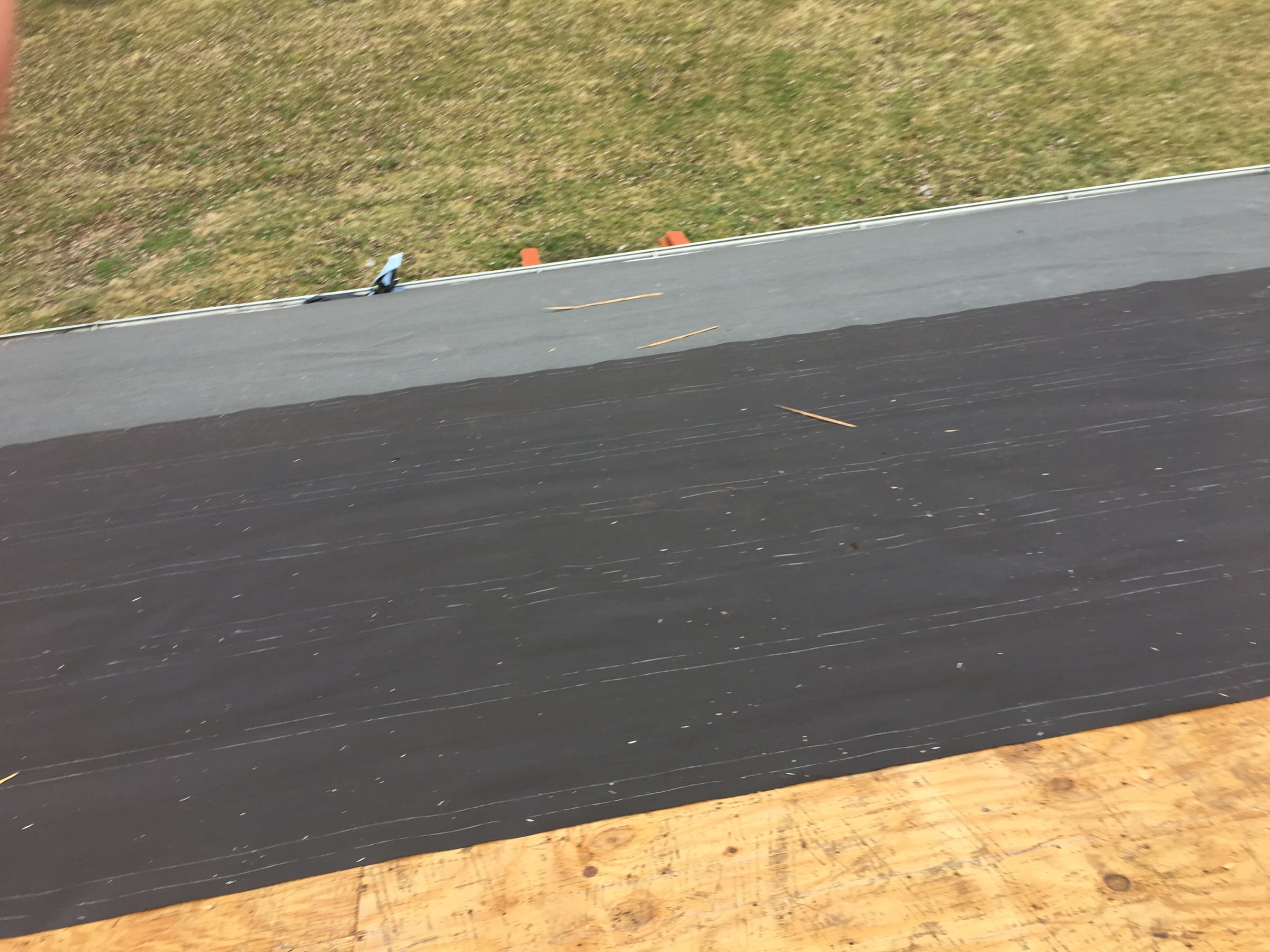 Underlayment over the original plank decking