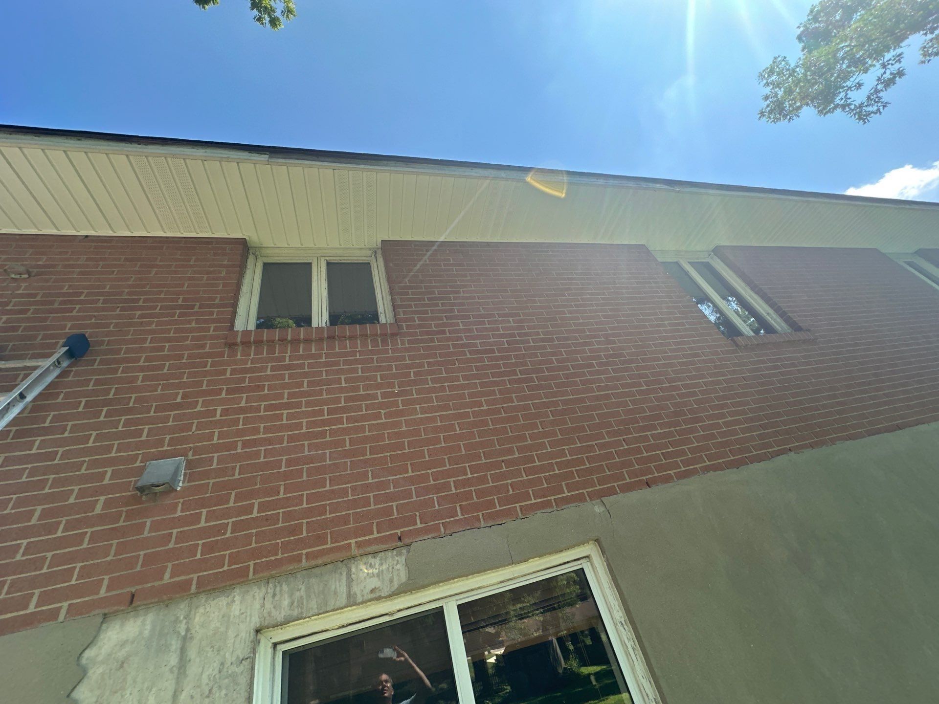 New soffit along the long back wall of the house, Beavercreek, Ohio.