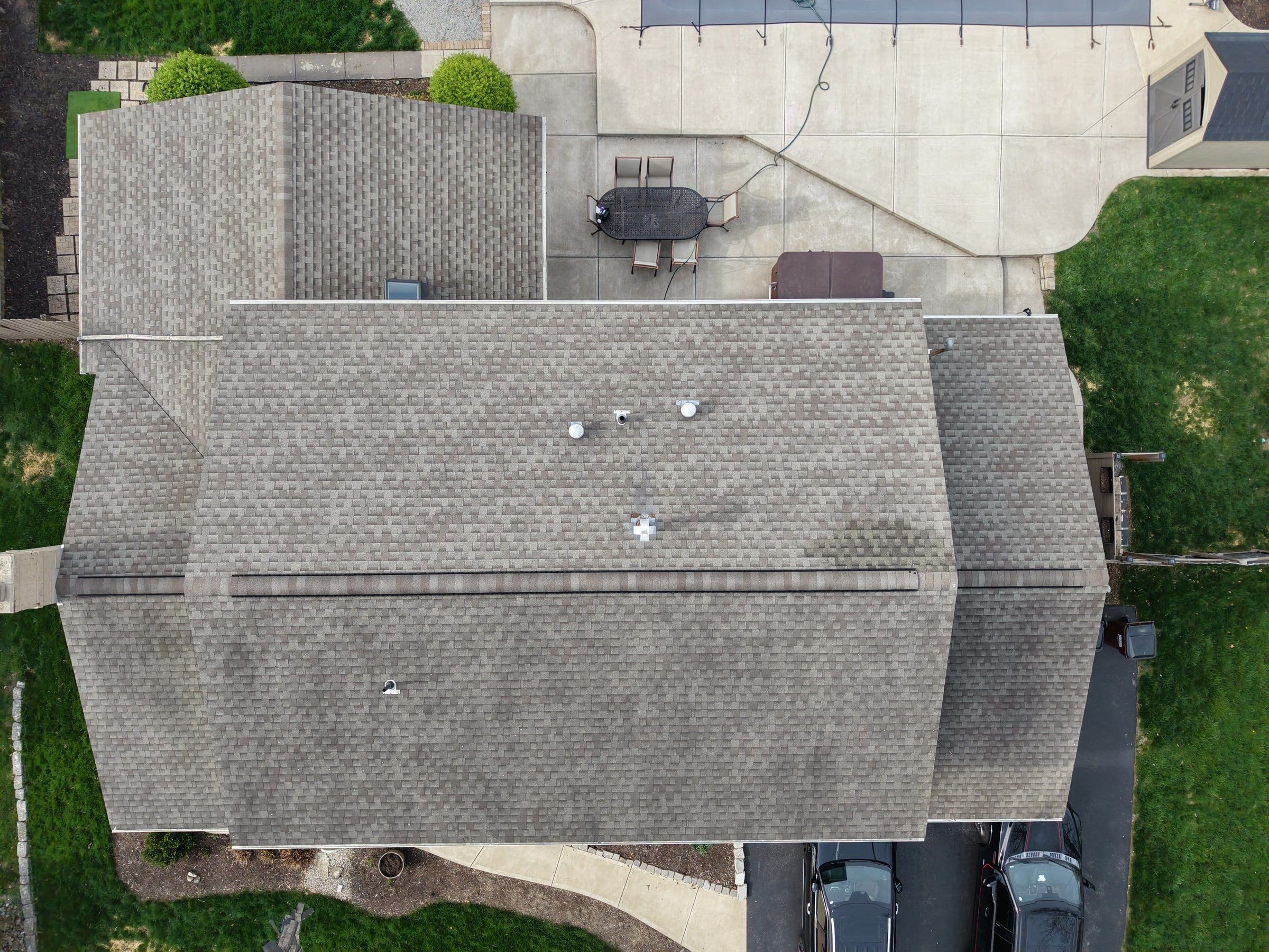 Roof planes from directly above