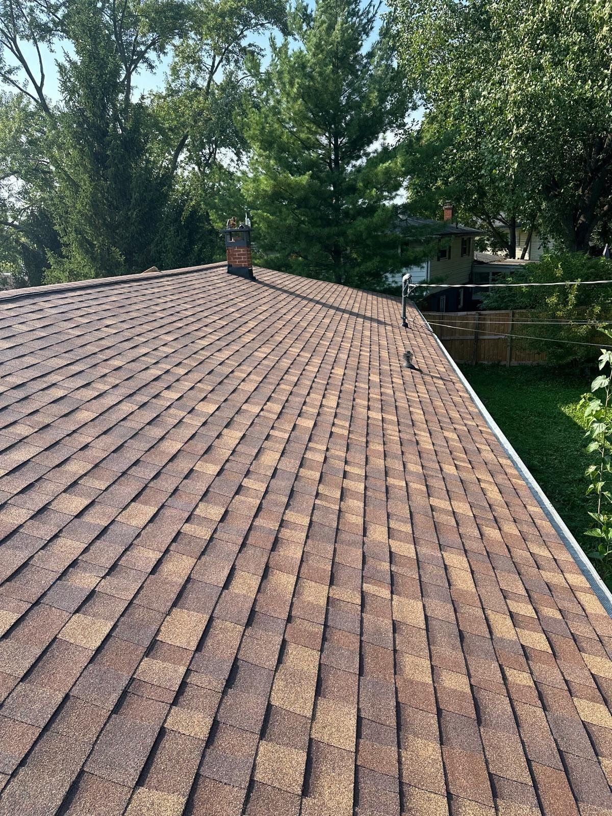 The finished slope running toward the chimney, Fairborn, Ohio.